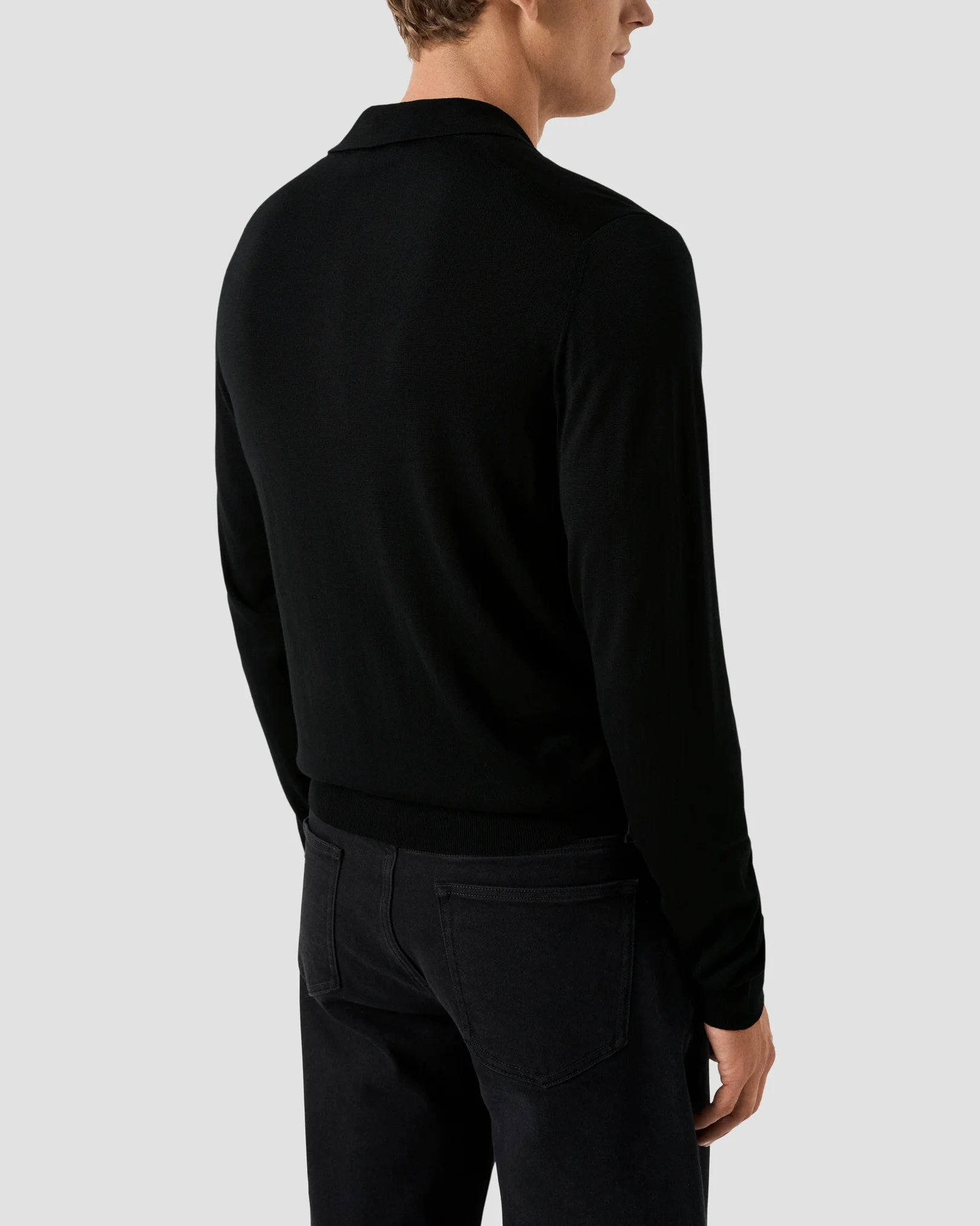 Eton - Fine Knit Polo Sweater