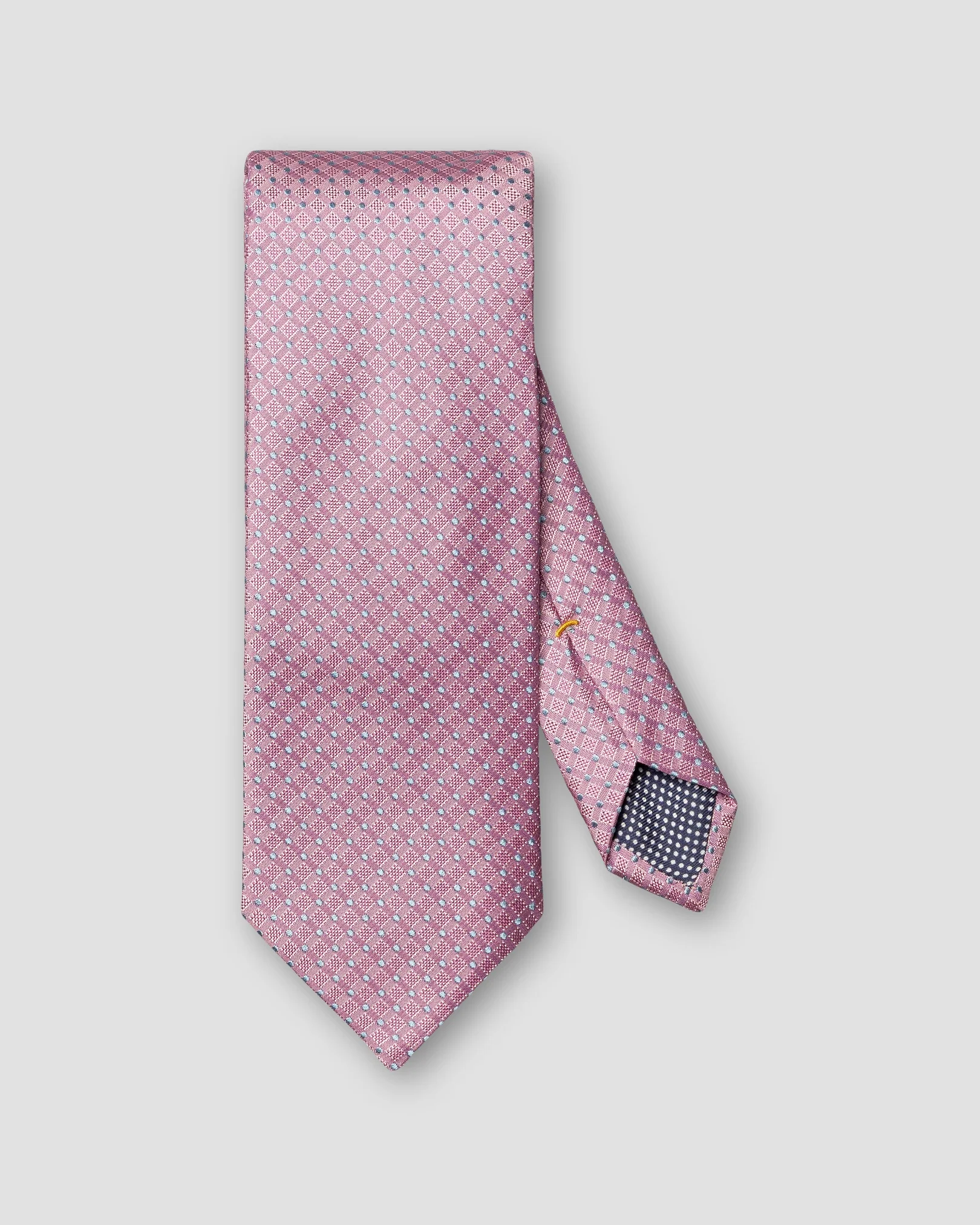 Eton - pink micro geometric woven silk tie