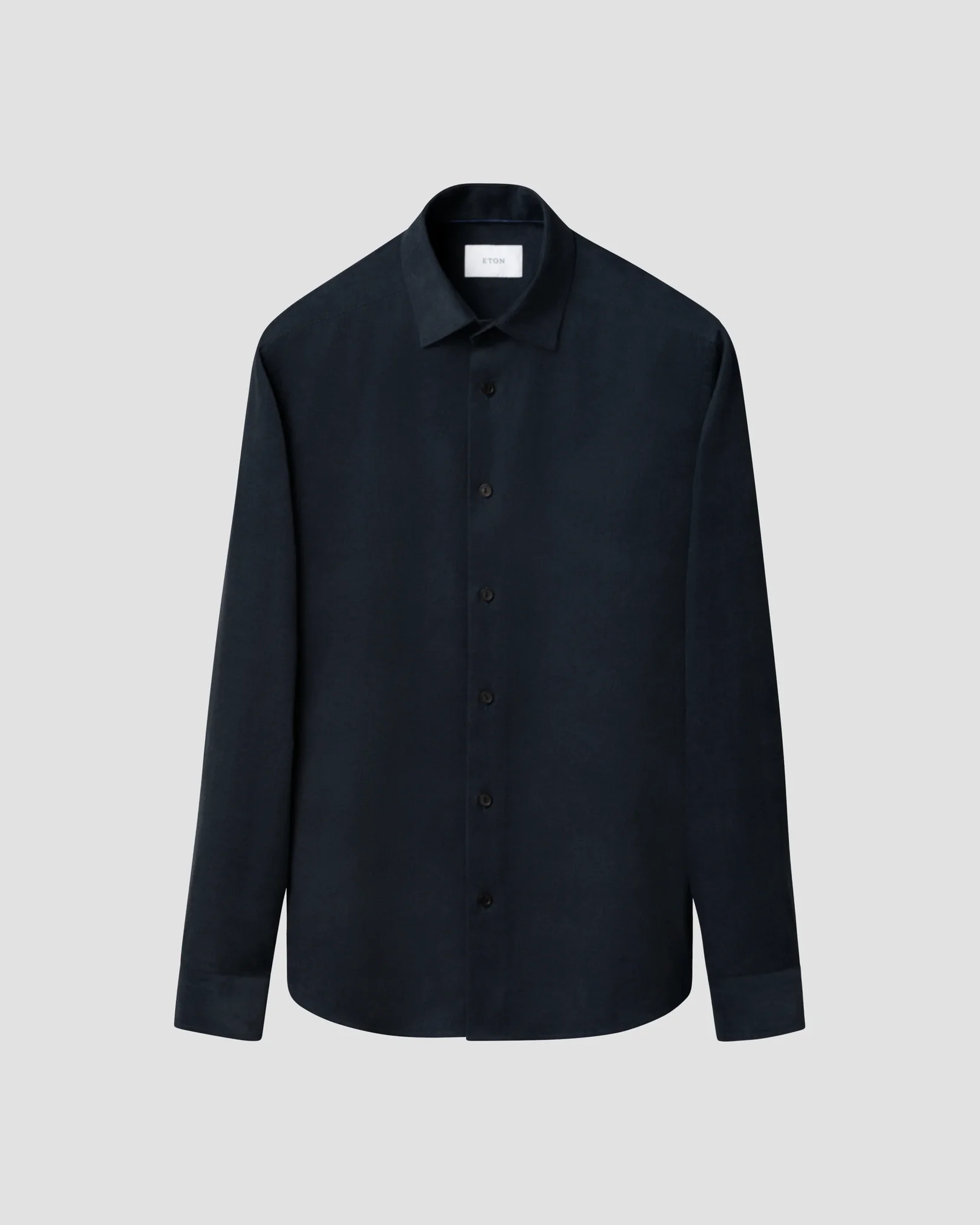 Eton - solid corduroy shirt navy blue solid corduroy shirt