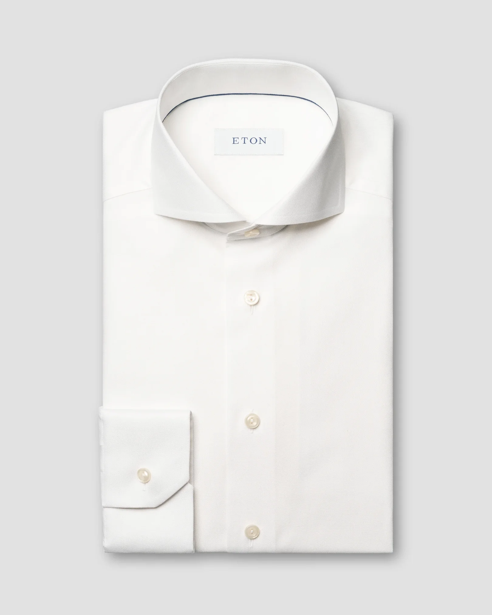 Eton - solid signature oxford shirt extreme cut away