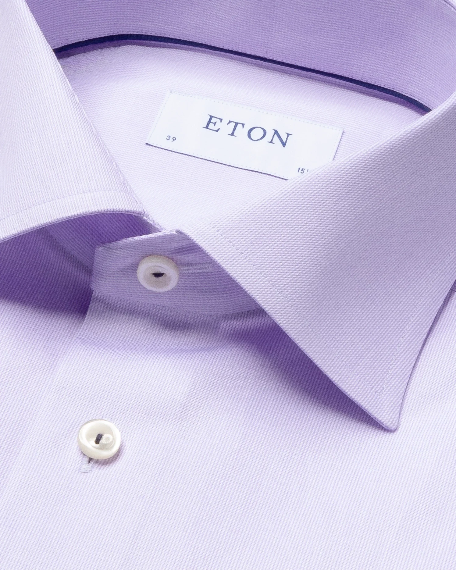 Eton - purple royal twill shirt cut away