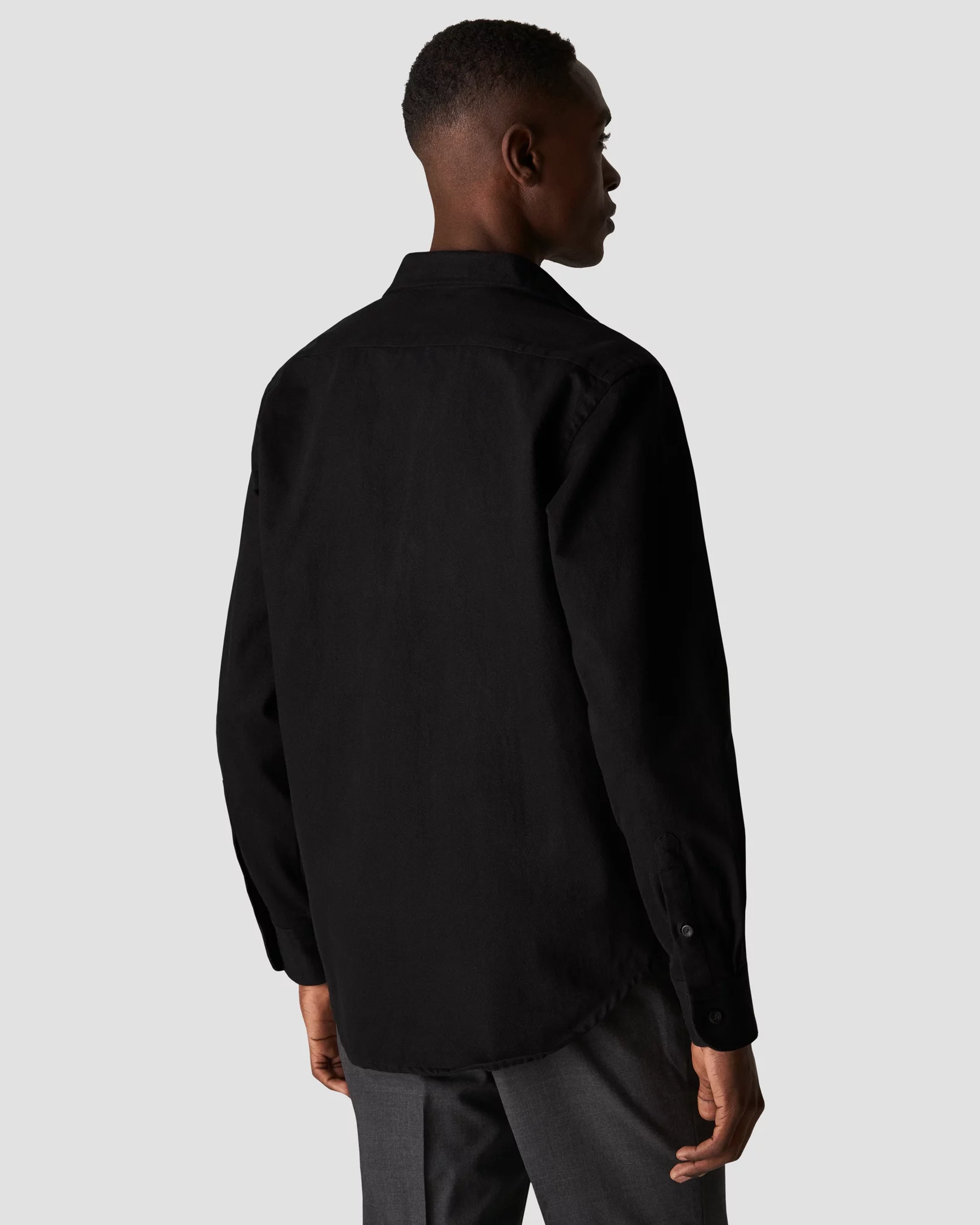 Eton - black heavy twill overshirt