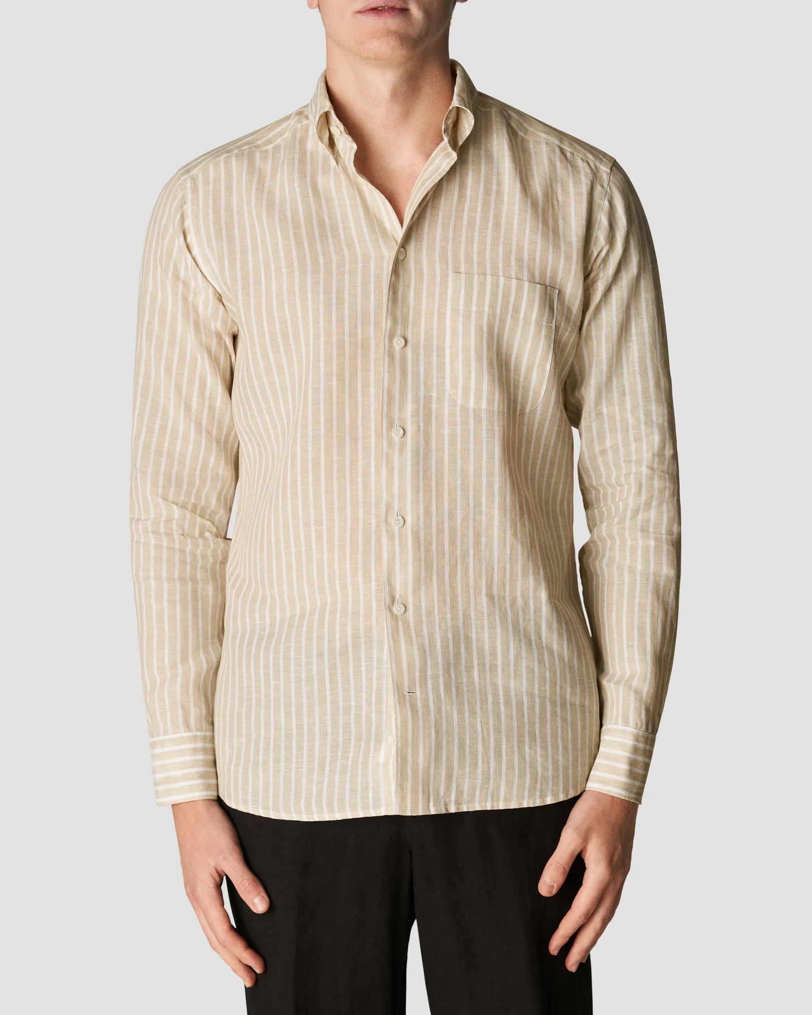 Eton - button down slim linen