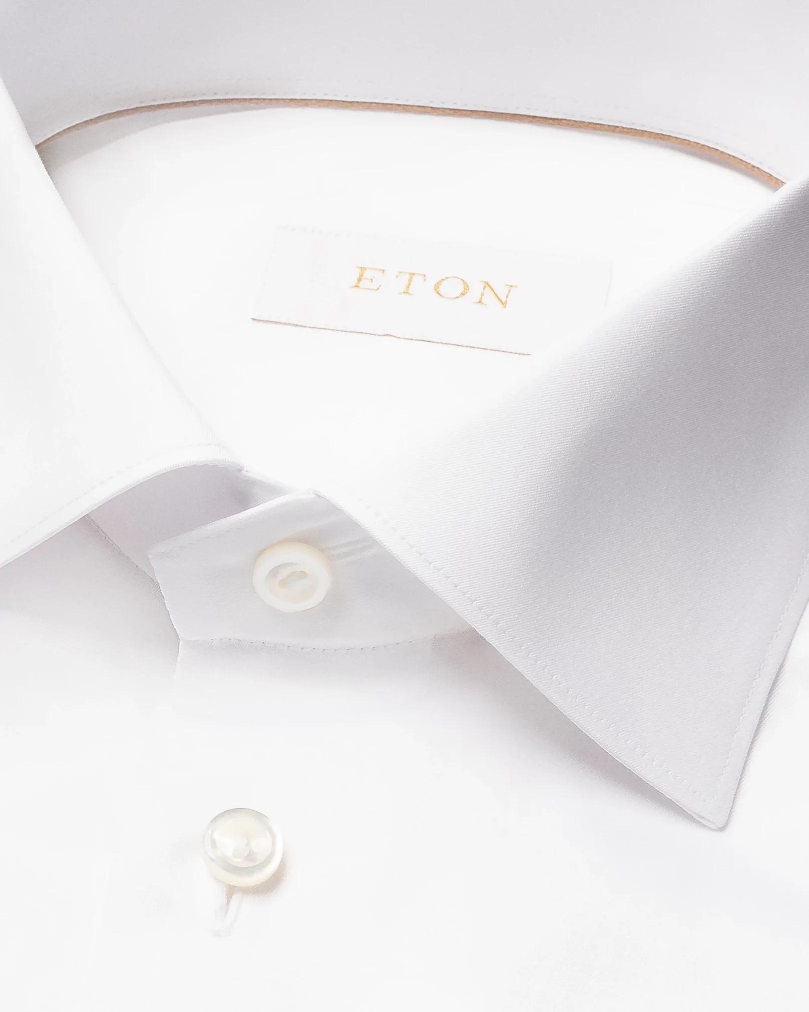 White Solid Elevated Twill Shirt - Eton