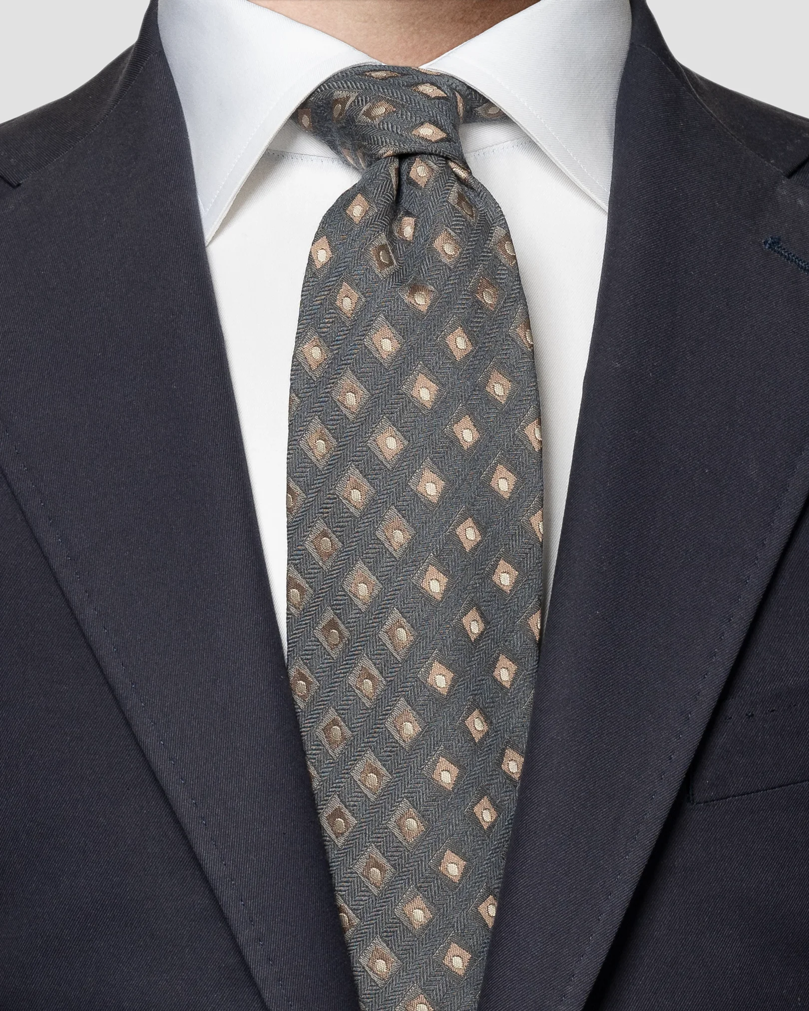 Eton - mid grey vintage tie