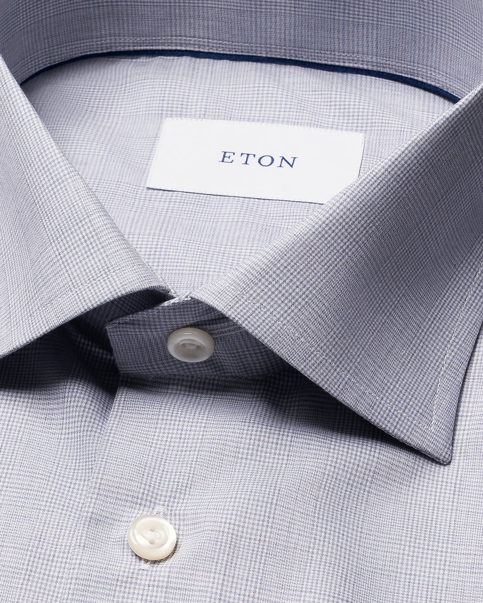 Eton - Chemise en twill fin à carreaux