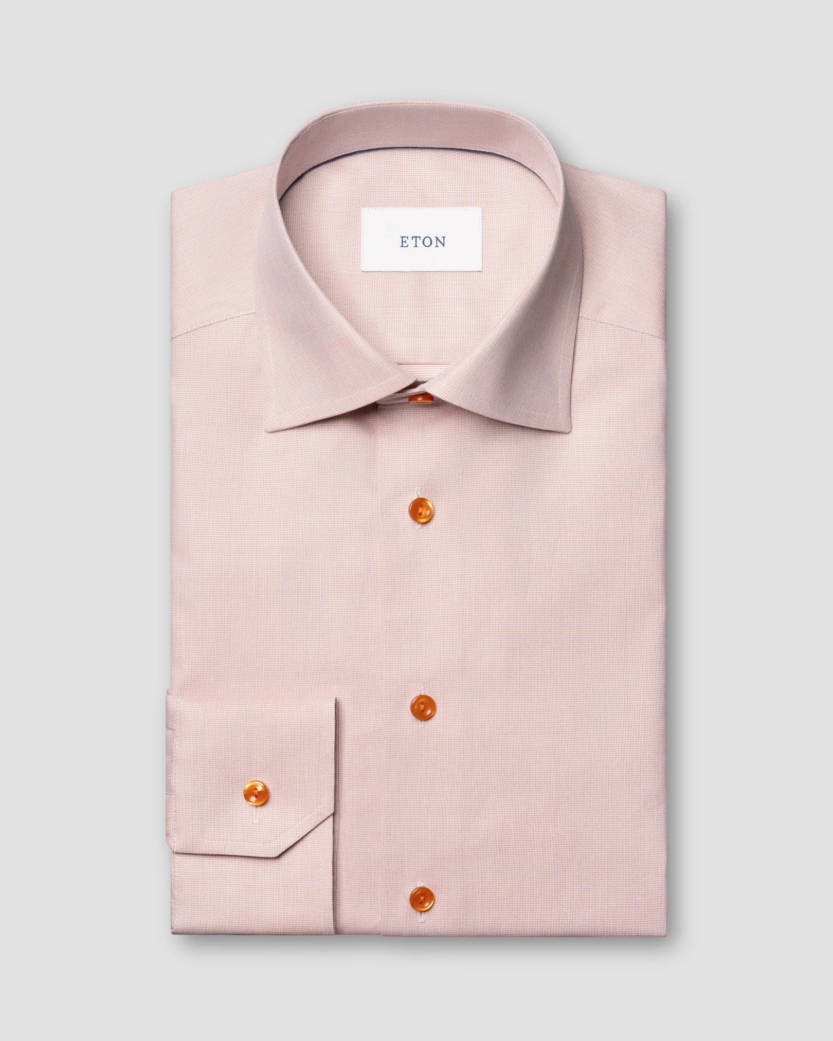 Eton - yellow semi solid signature twill shirt