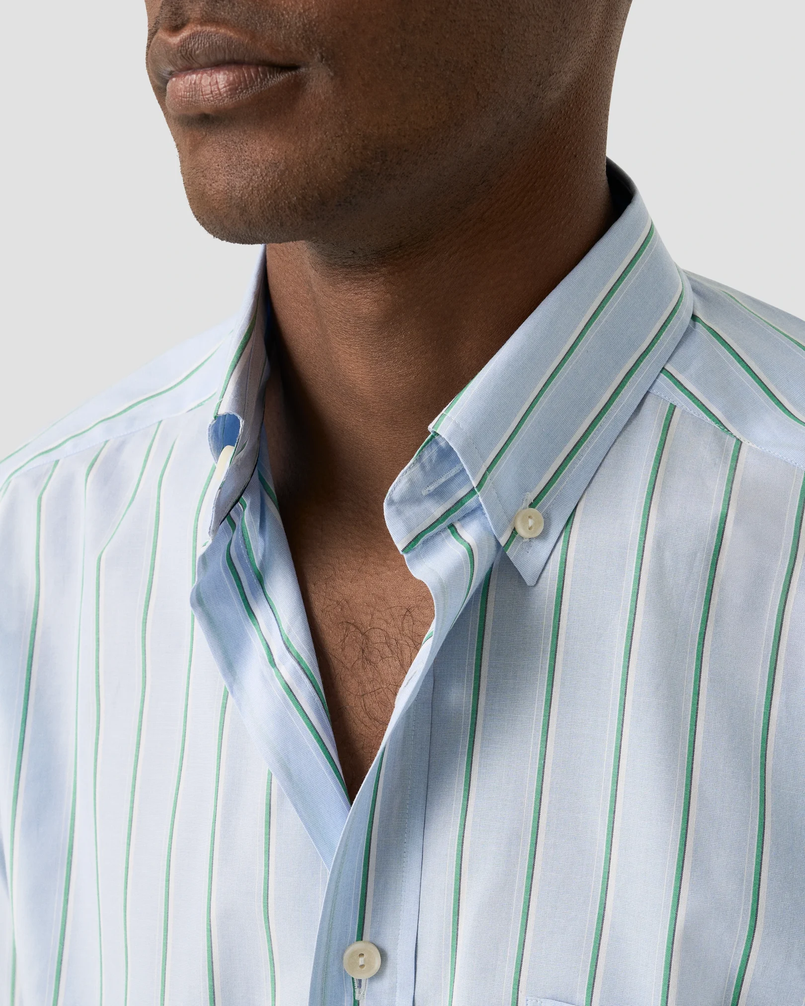 Eton - striped lightweight poplin shirt