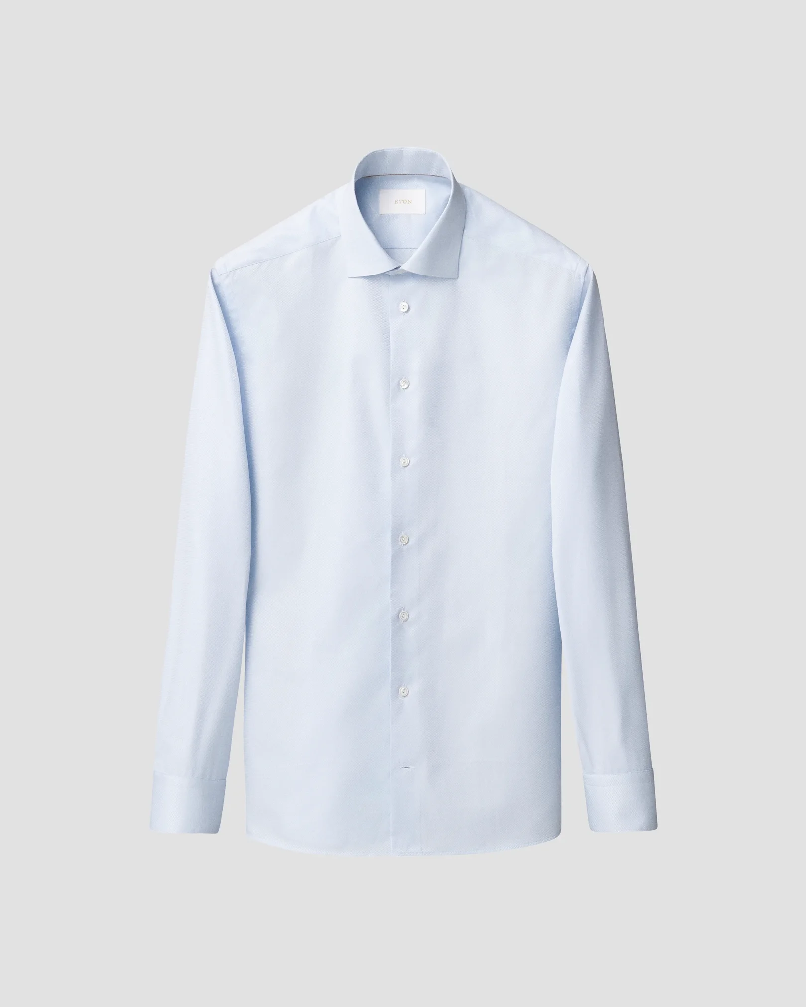 Eton - light blue semi solid supima 120 pique shirt