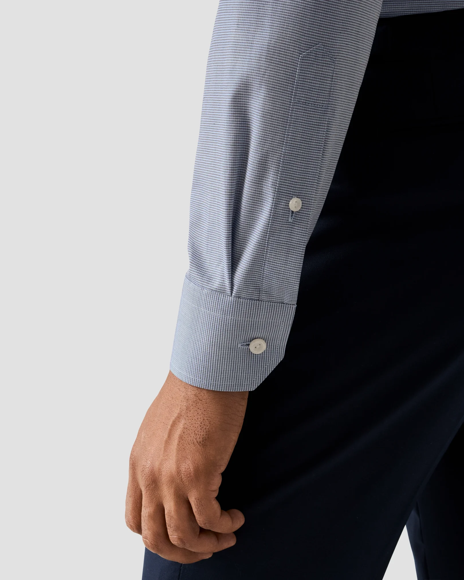 Eton - dark blue micro check twill shirt