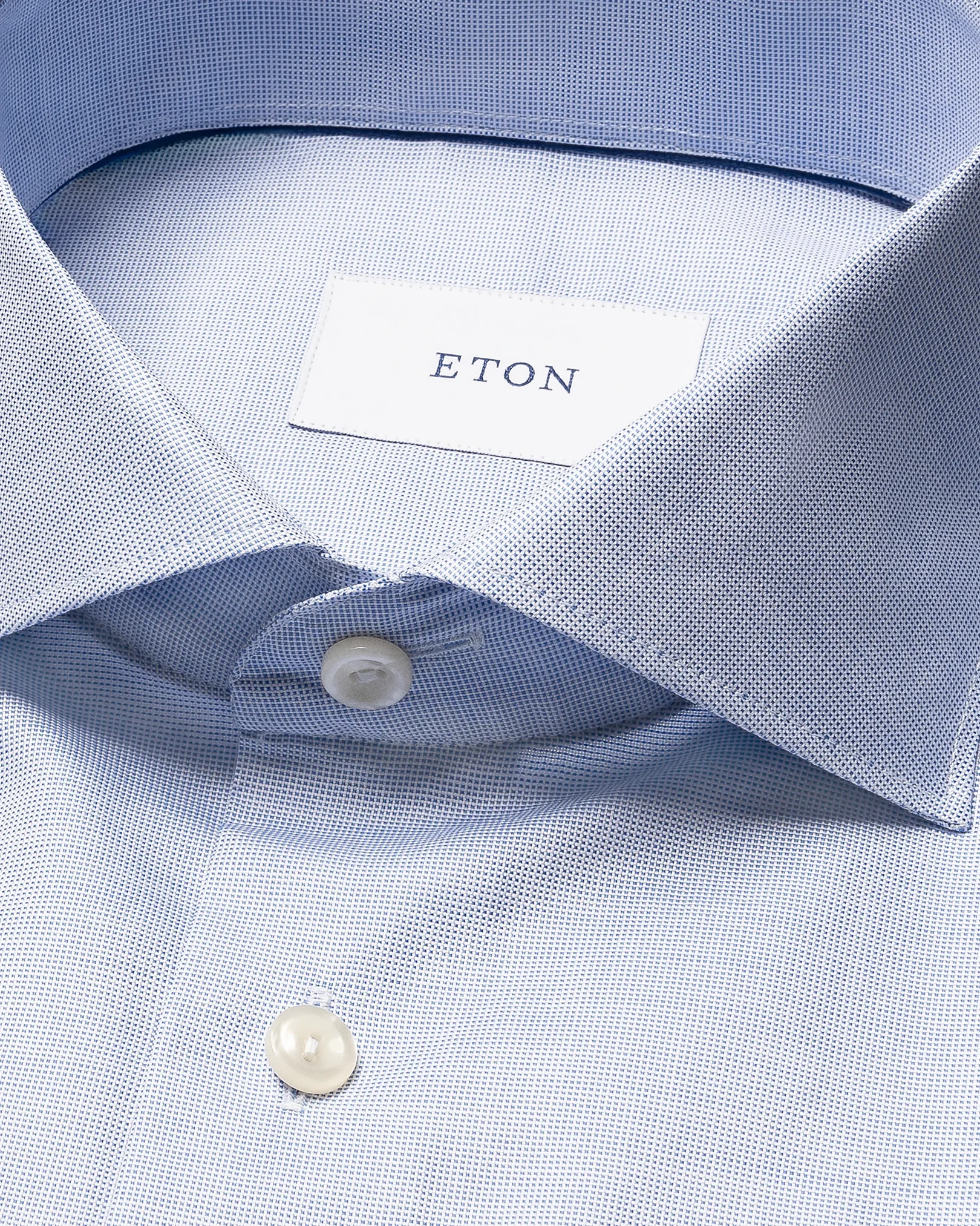 Eton - mid blue solid signature oxford shirt 261
