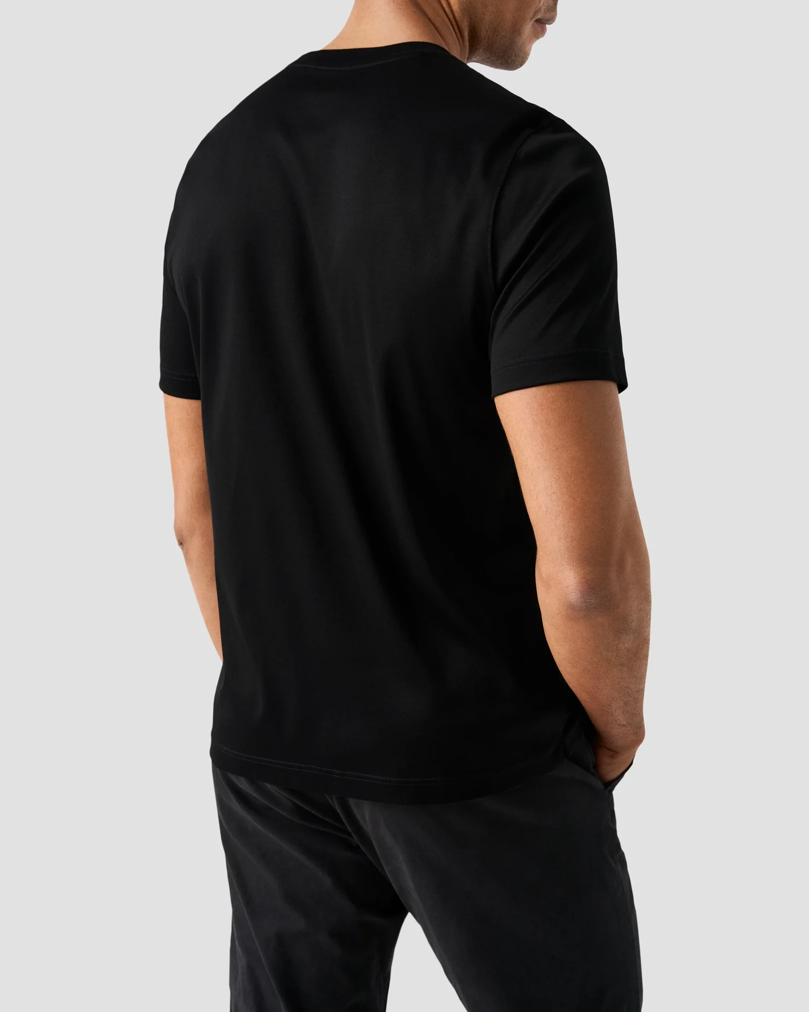 Eton - black filo di scozia t shirt