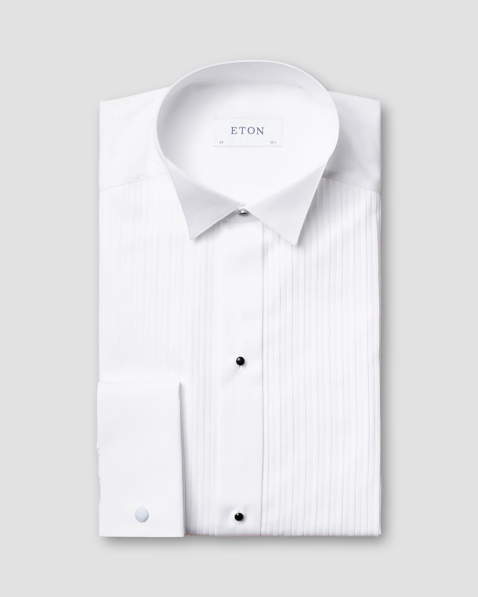 Eton - White Plissé Tuxedo Shirt - Wing Collar