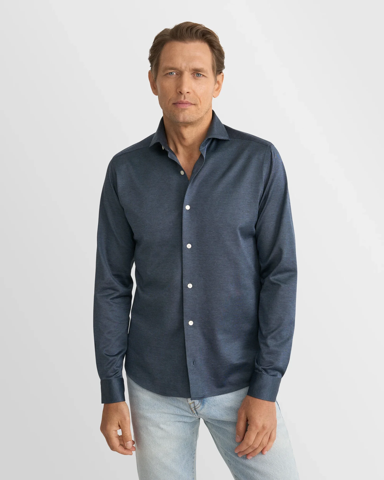 Eton - Filo di Scozia Jersey Shirt