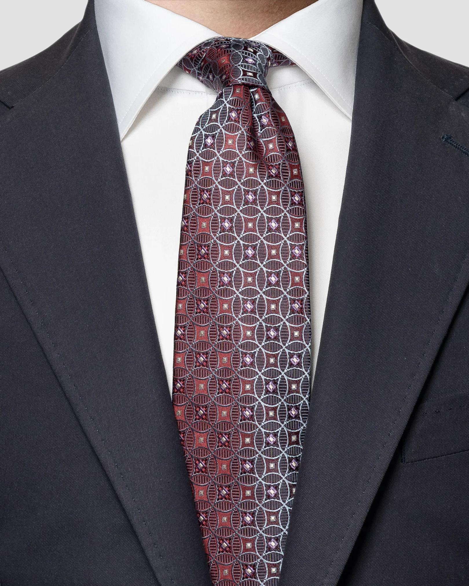 Eton - dark red silk tie