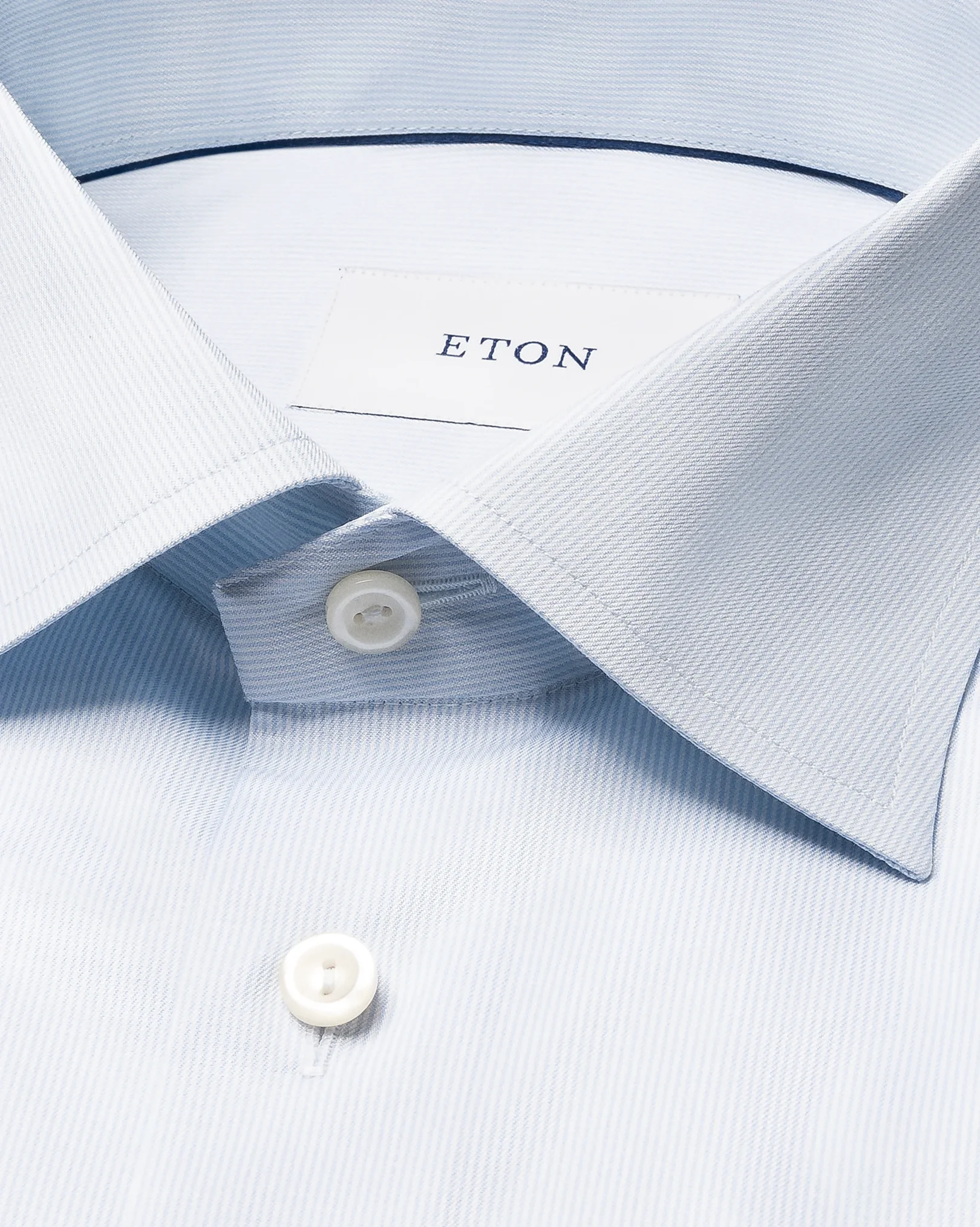 Eton - light blue stripe cotton and tencel tm lyocell shirt