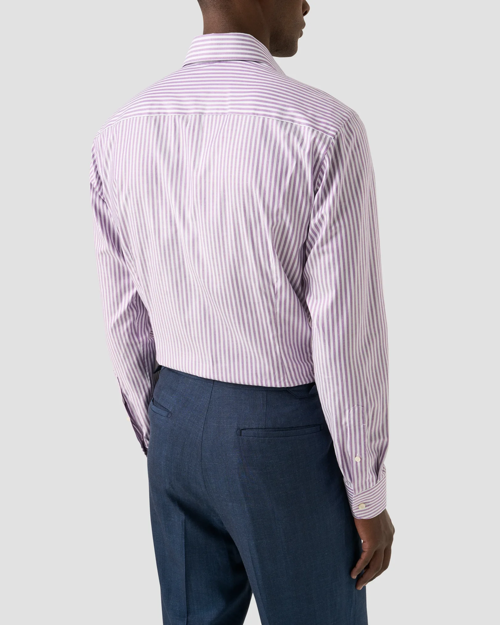 Eton - light purple striped signature oxford shirt 261