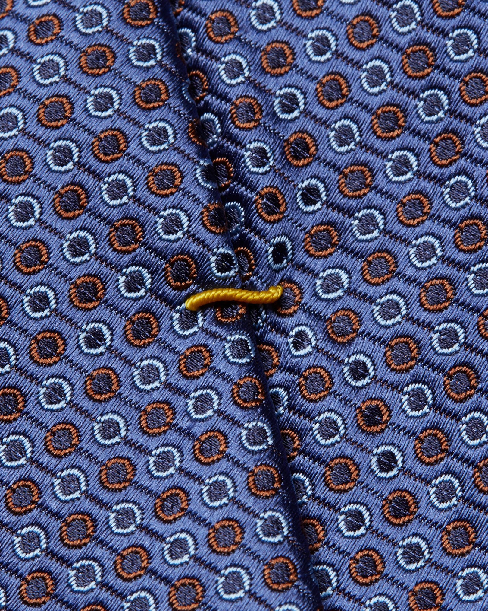 Eton - orange blue dots silk tie