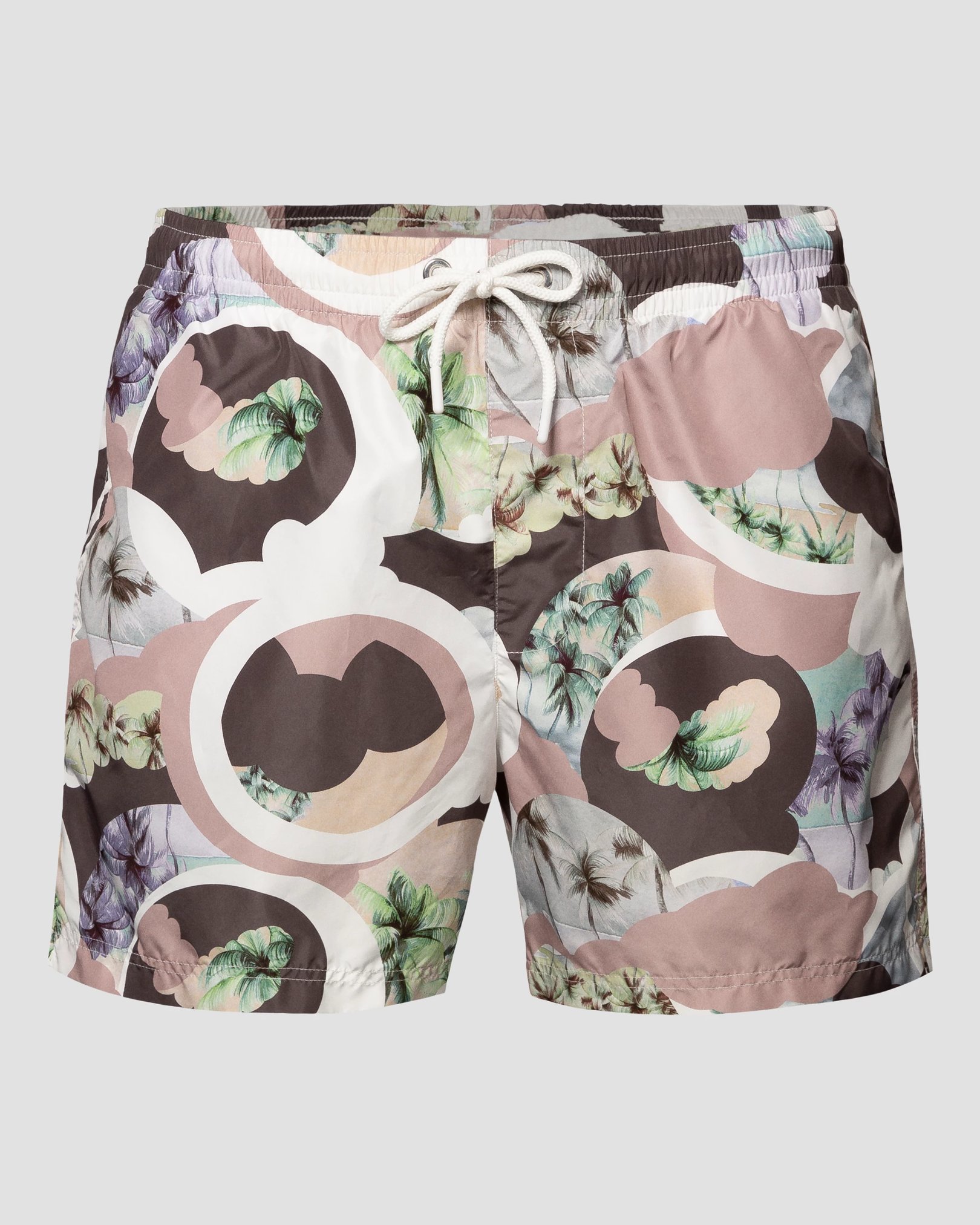 Eton - brown motif patern swin trunks