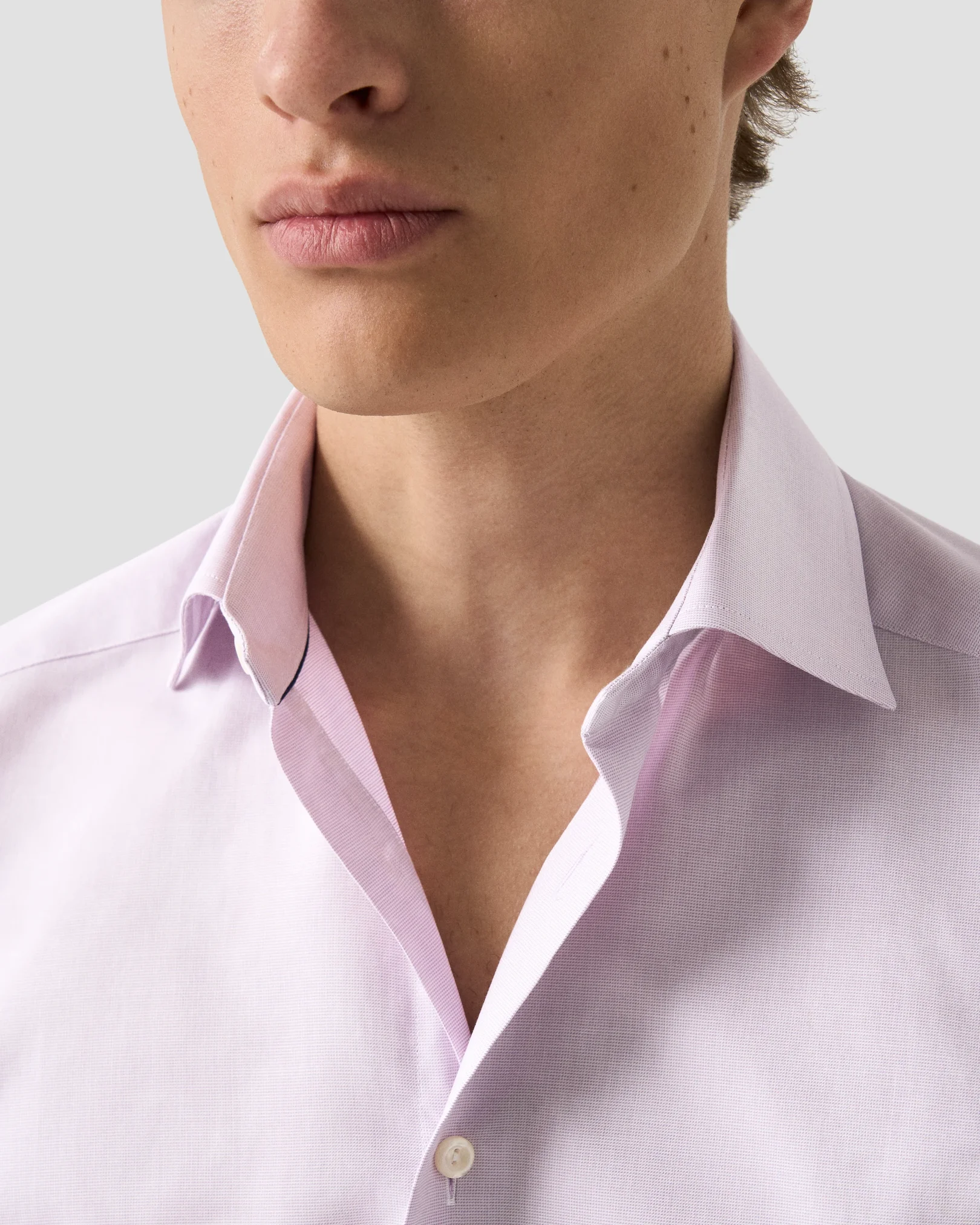 Eton - pink semi solid signature twill shirt 263