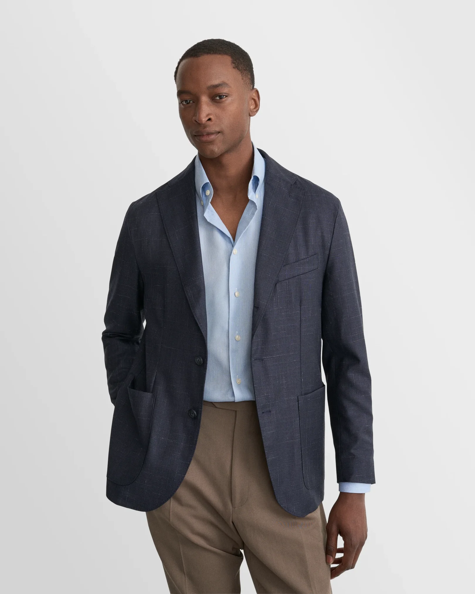 Eton - light blue solid signature oxford shirt