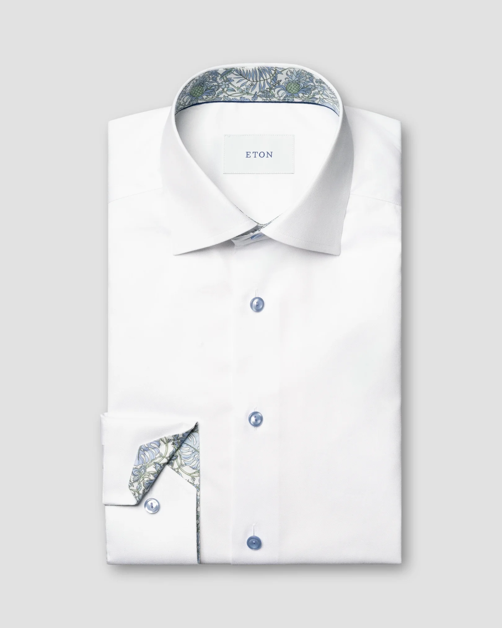 Eton - floral effect signature twill shirt 261