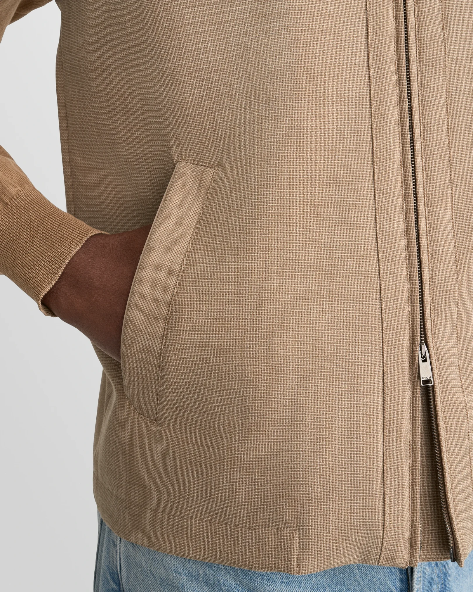 Eton - beige lana tech structure vest