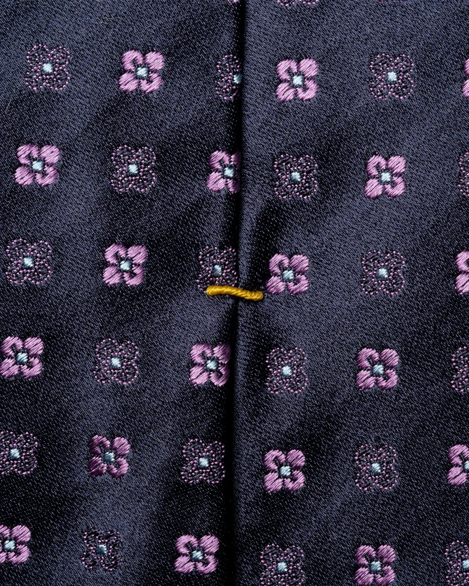 Eton - dark purple micro floral woven silk tie