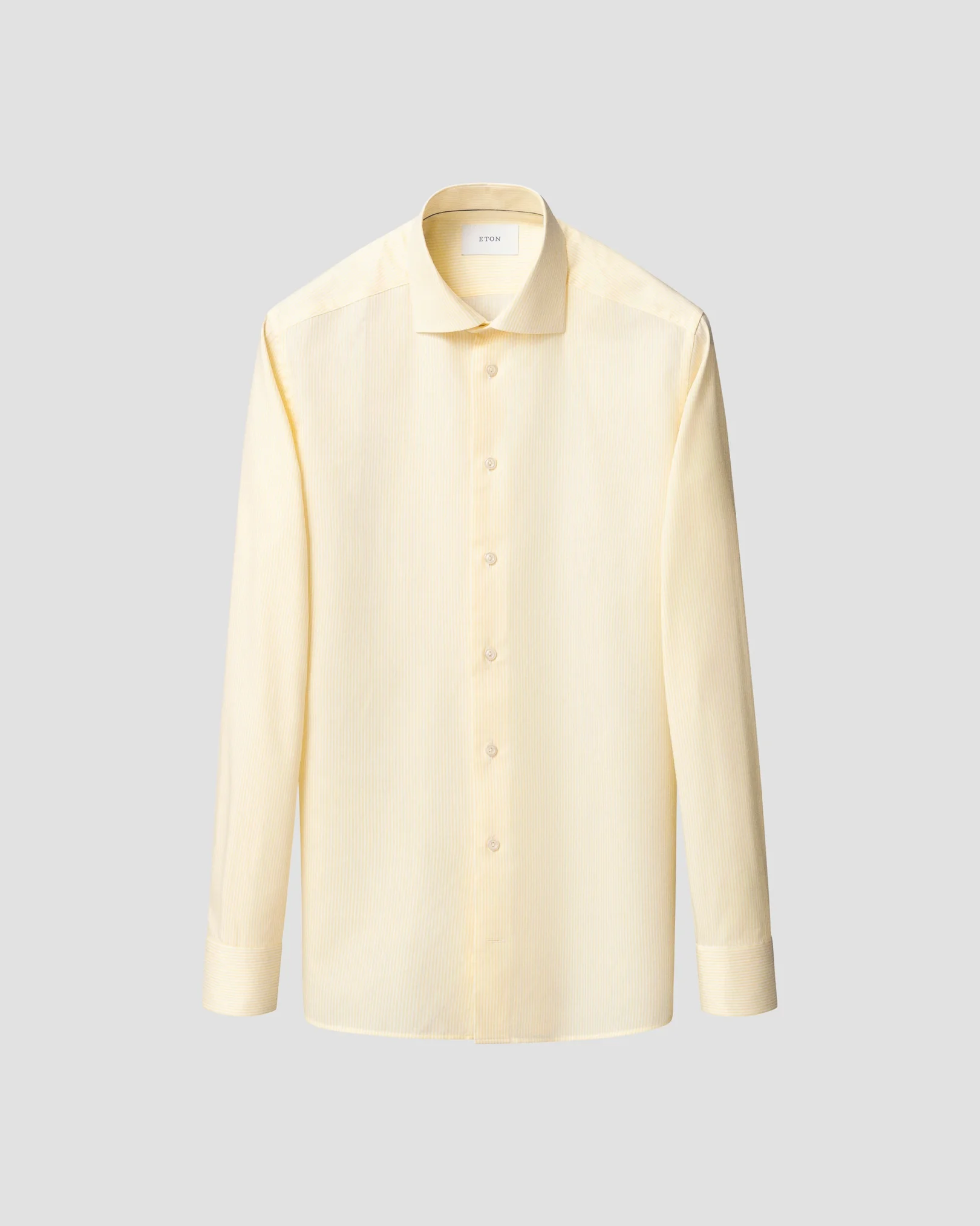 Eton - yellow bengal striped cotton tencel shirt