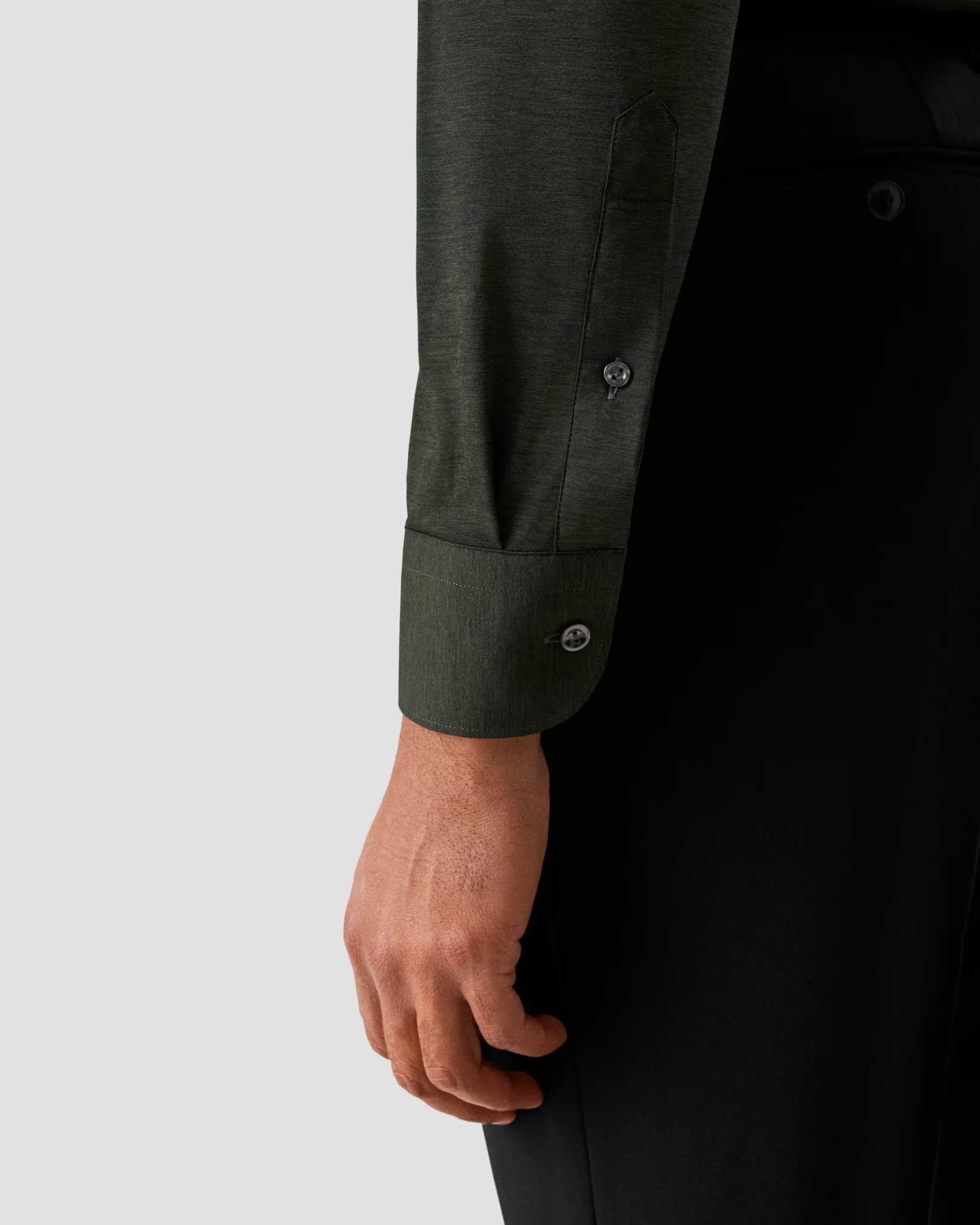 Eton - green four way stretch shirt