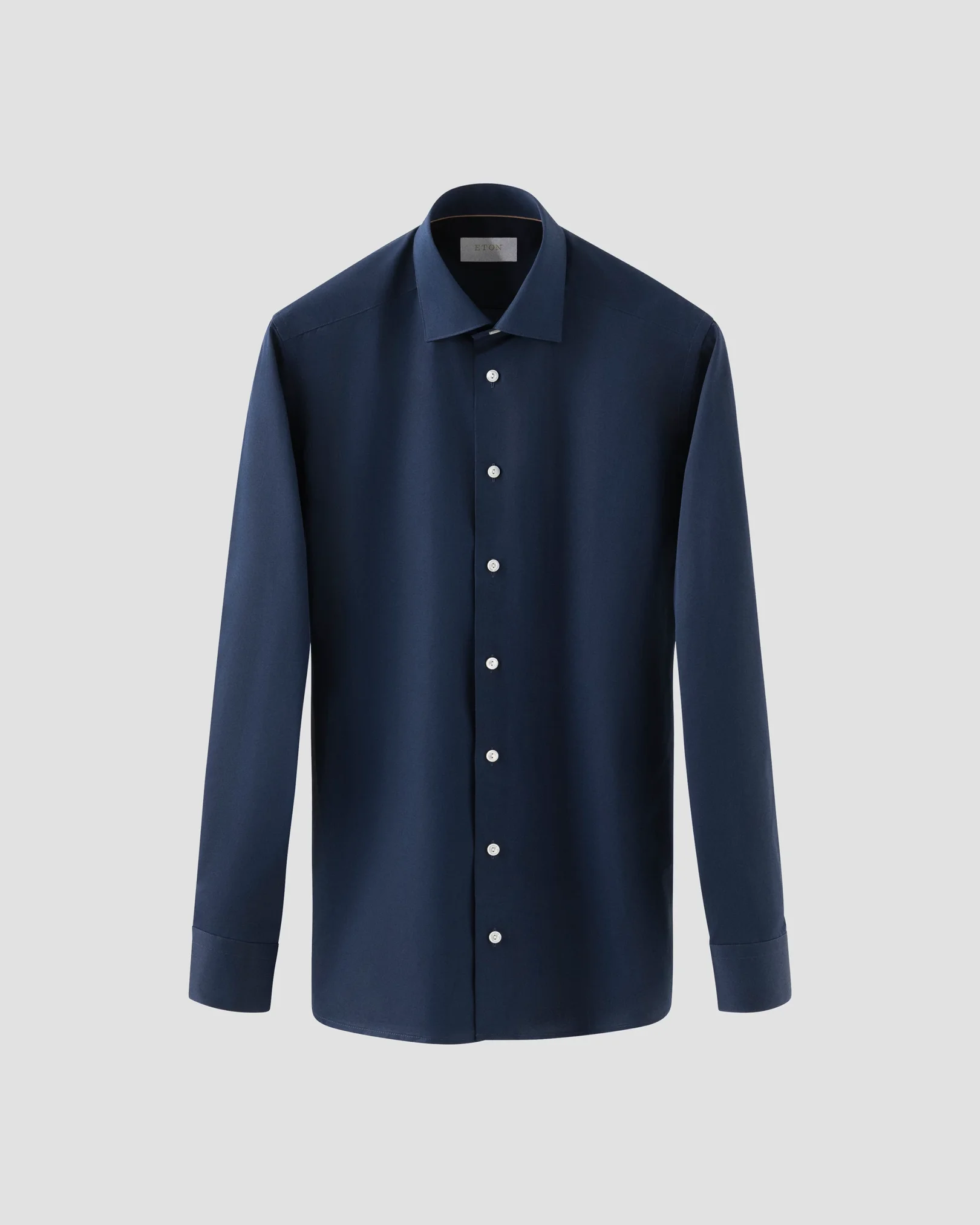 Eton - Chemise en sergé uni surélevé