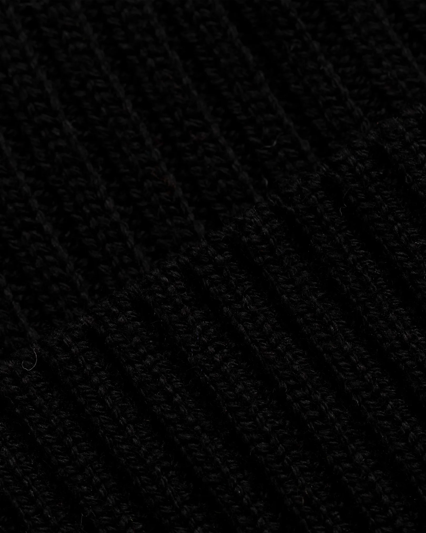 Eton - black wool beanie logo detail