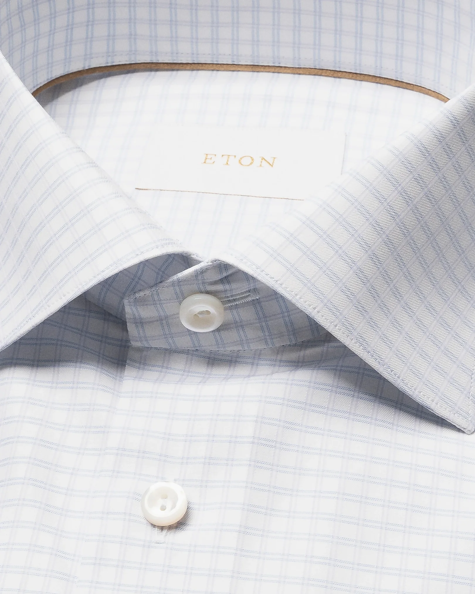 Eton - check supima 120 shirt cutaway