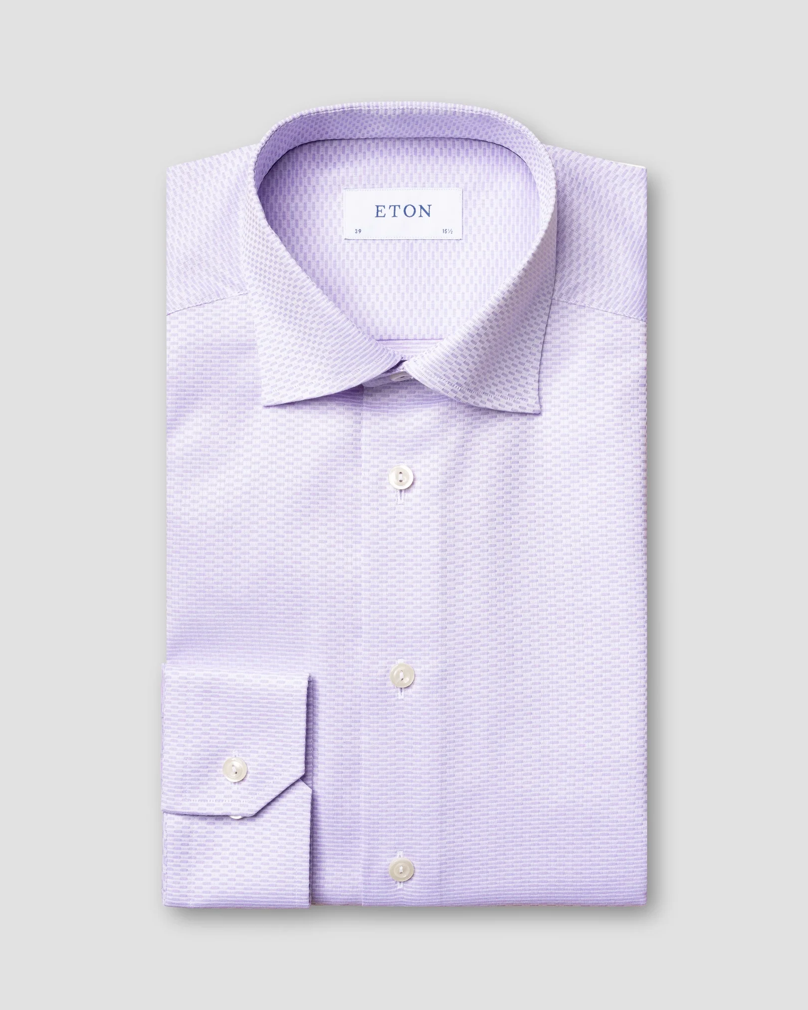 Eton - light purple twill micro pattern