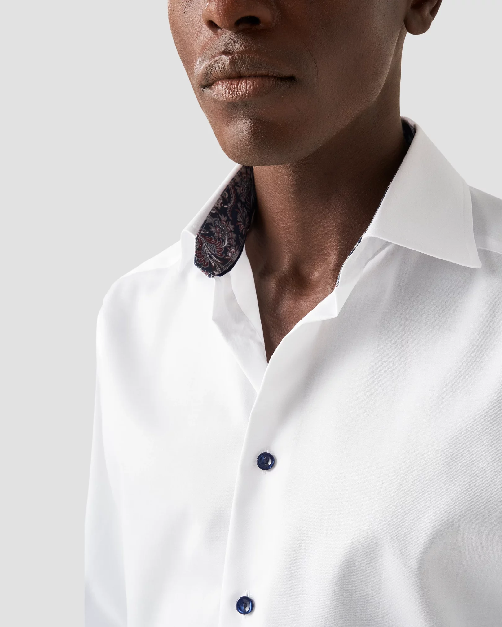 Eton - white signature twill contrast shirt