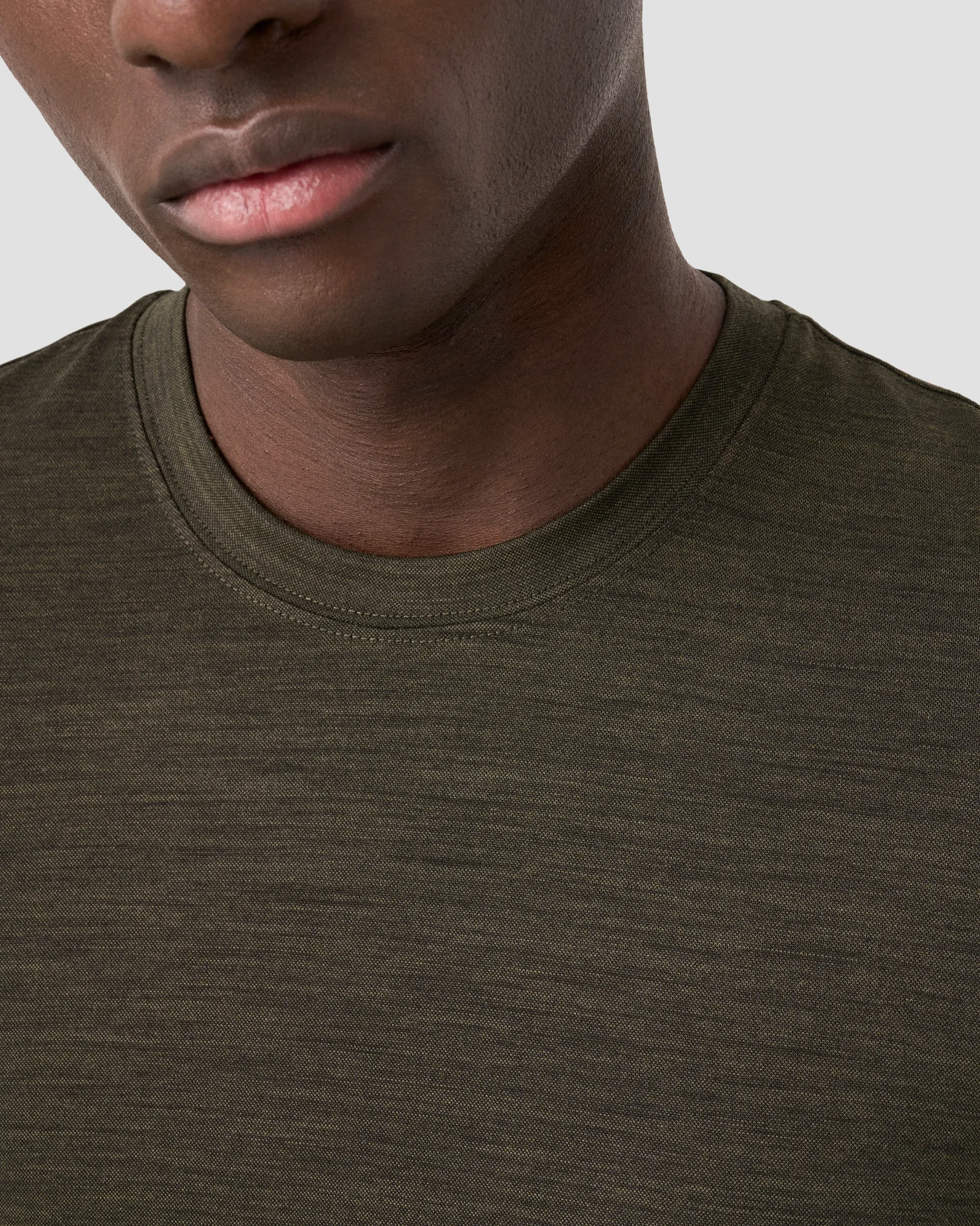 Eton - dark green merino wool t shirt