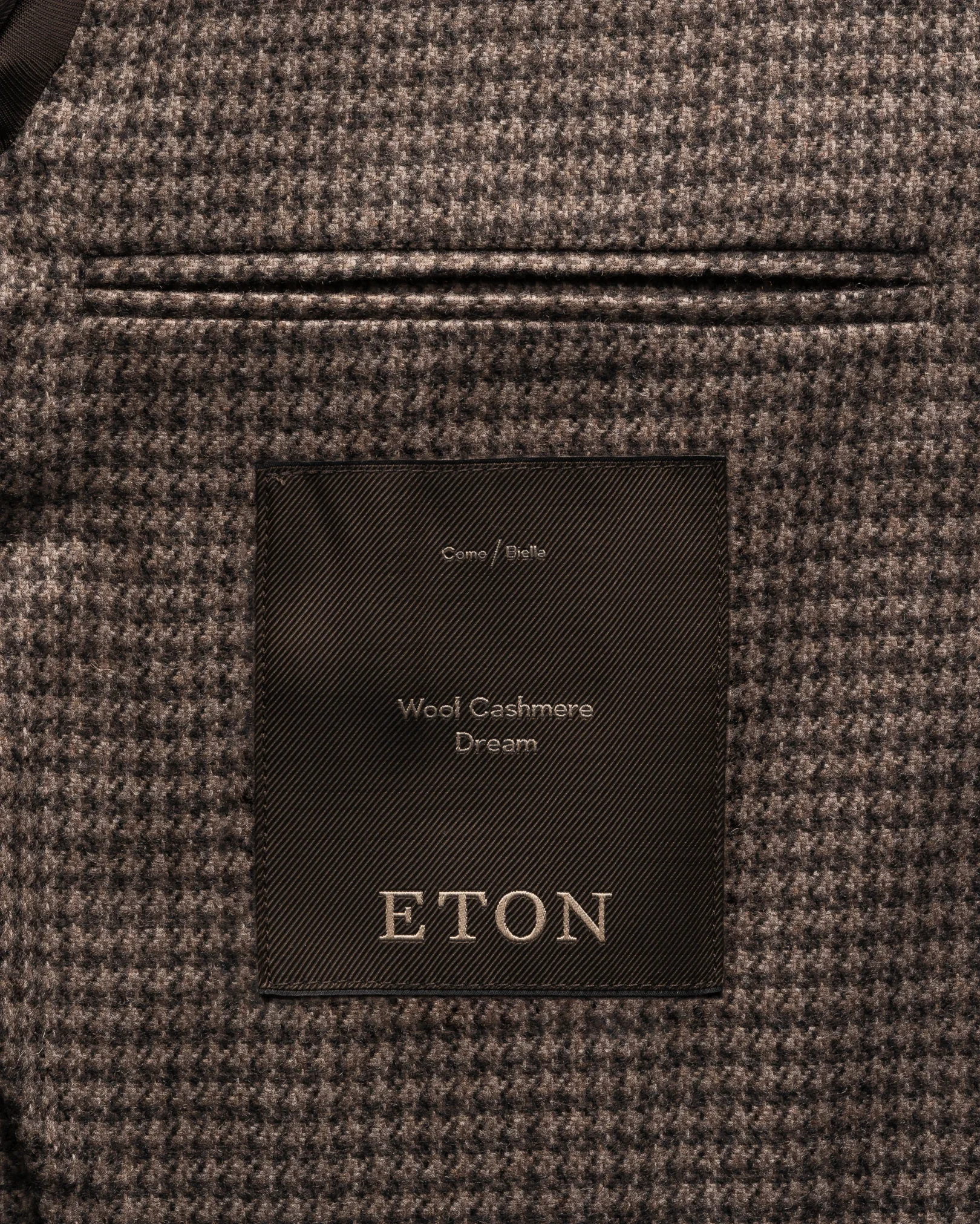 Eton - brown wool cashmere structure soft jacket