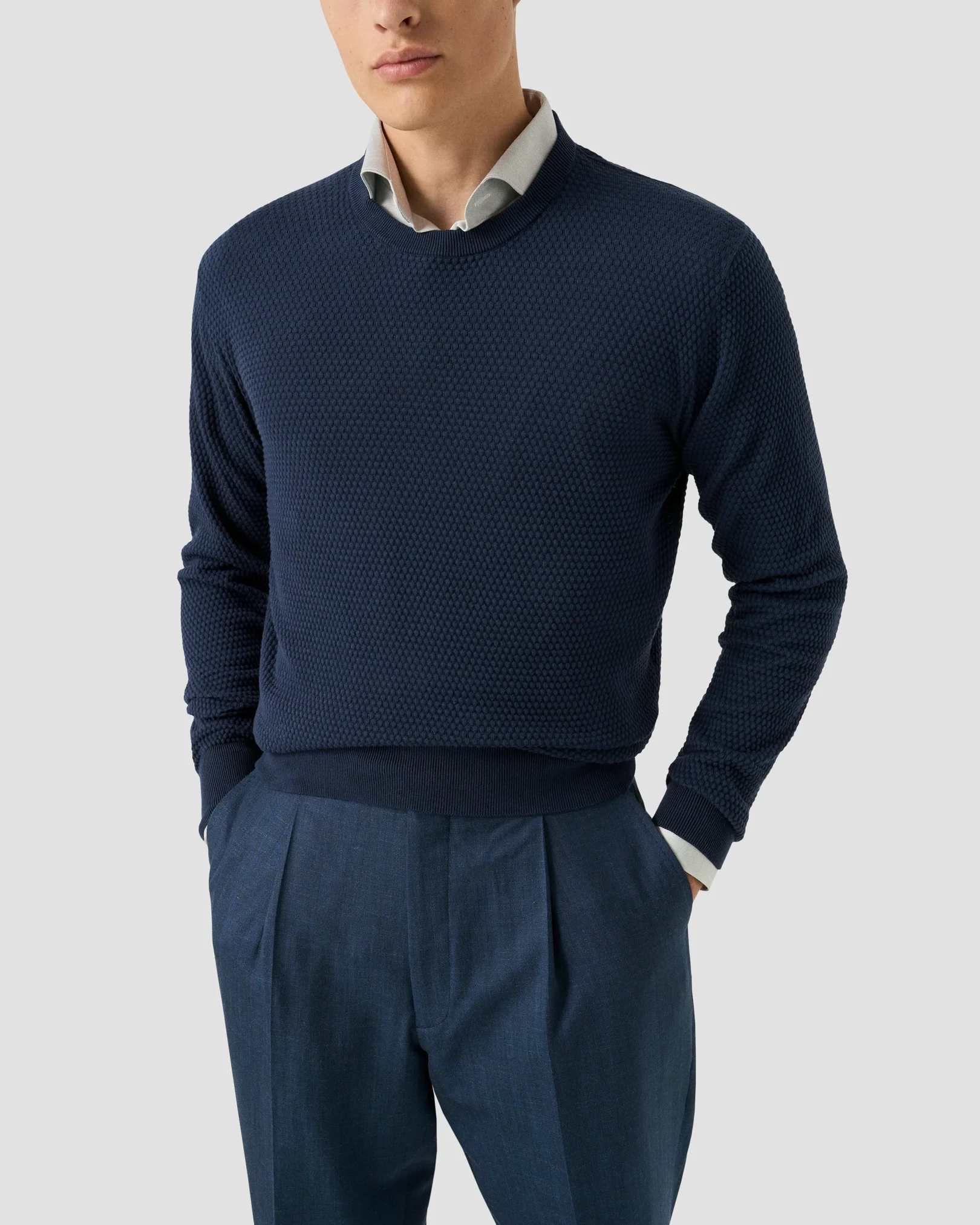 Eton - Filo di Scozia Jacquard Knit Shirt