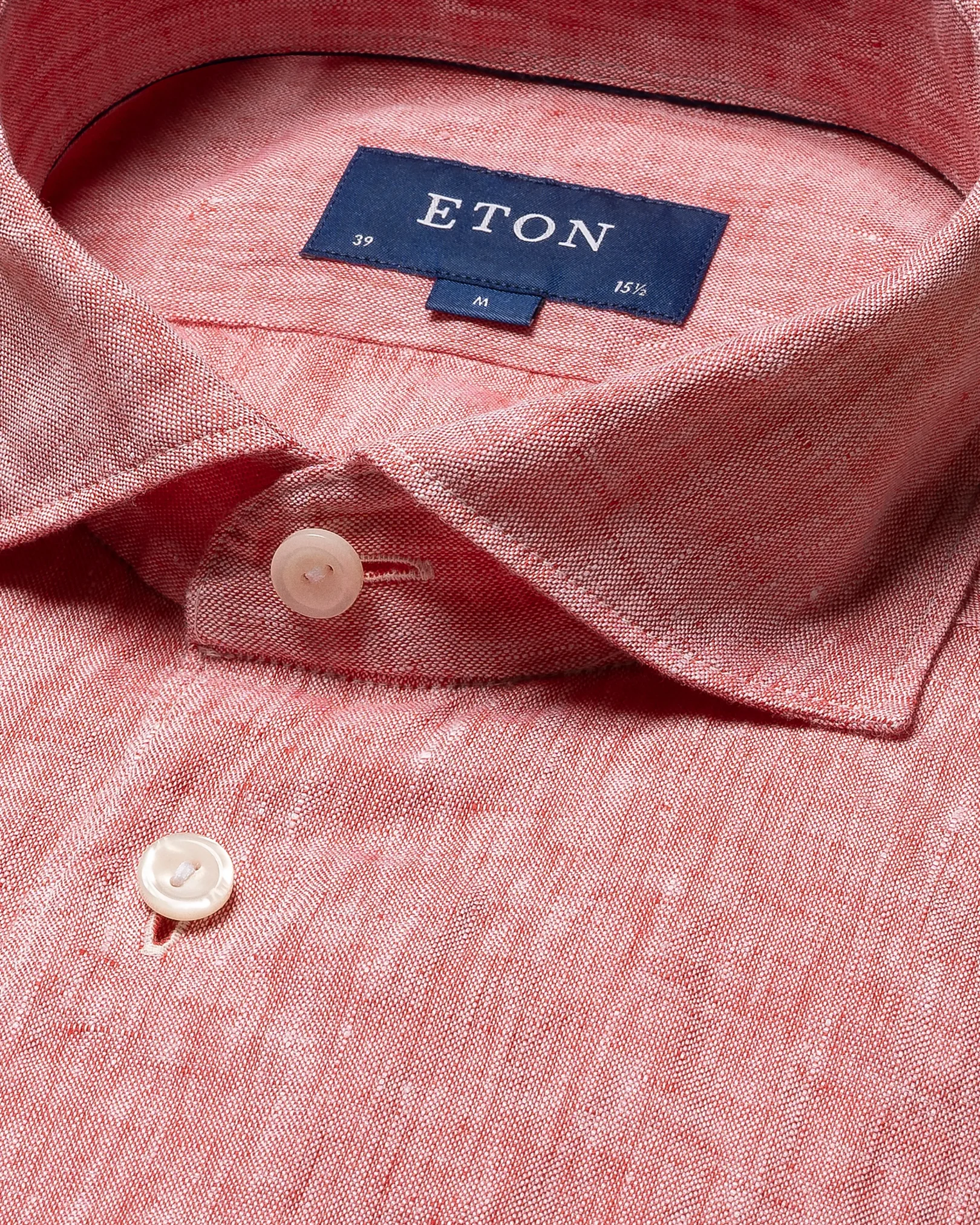 Eton - red linen shirts wide spread