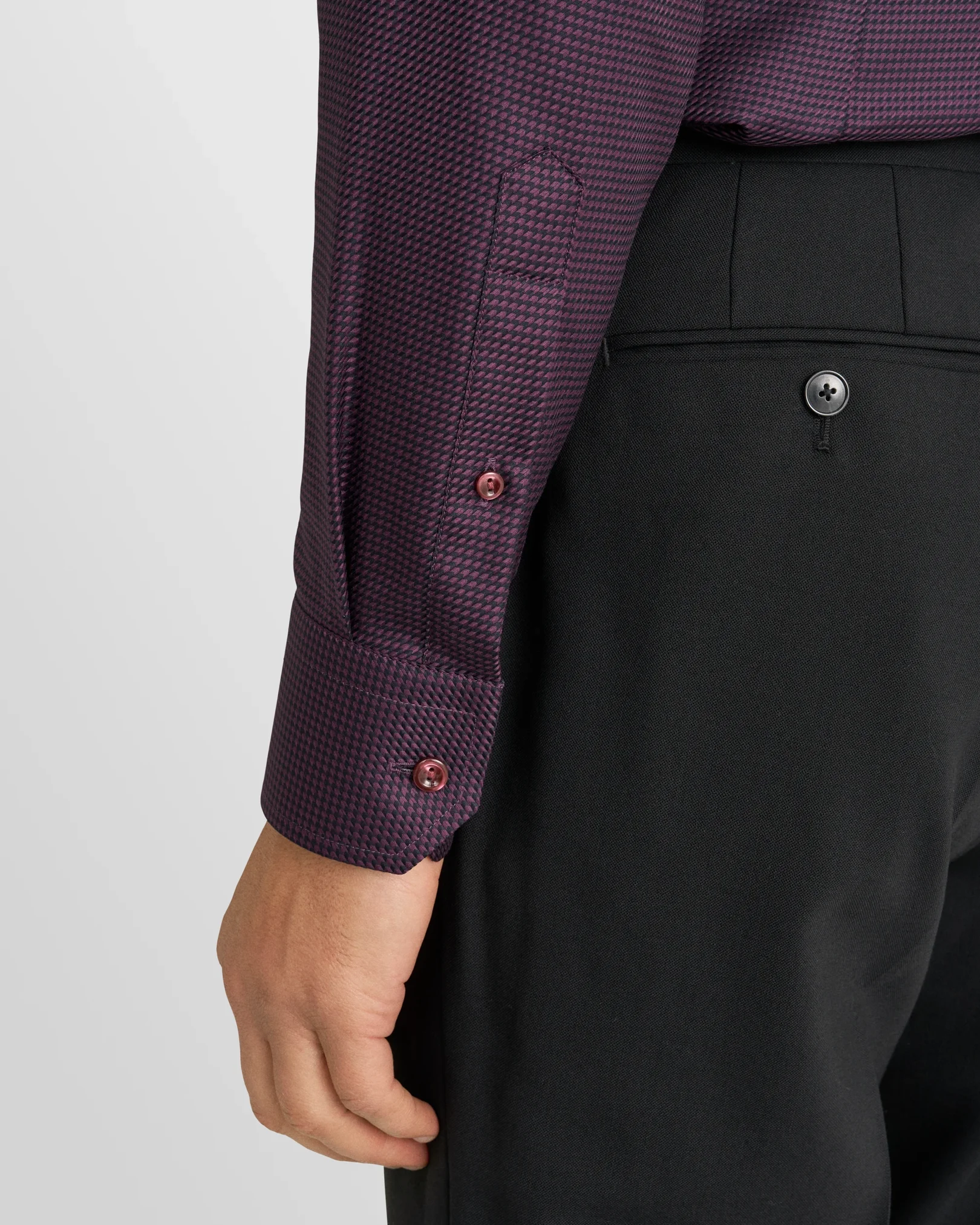 Eton - houndstooth king twill shirt 256