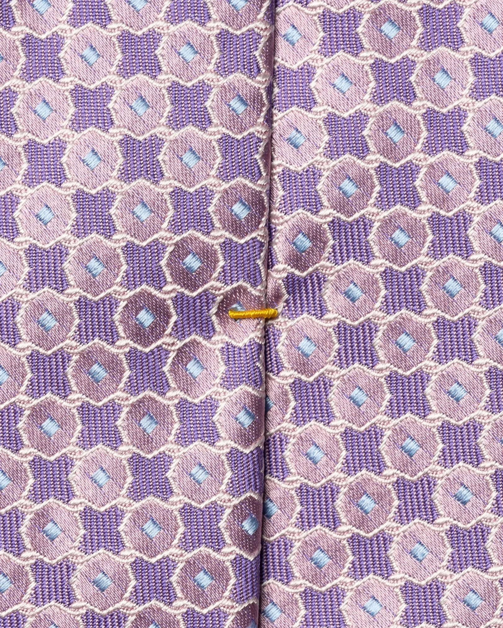Eton - light purple geometrical woven silk tie