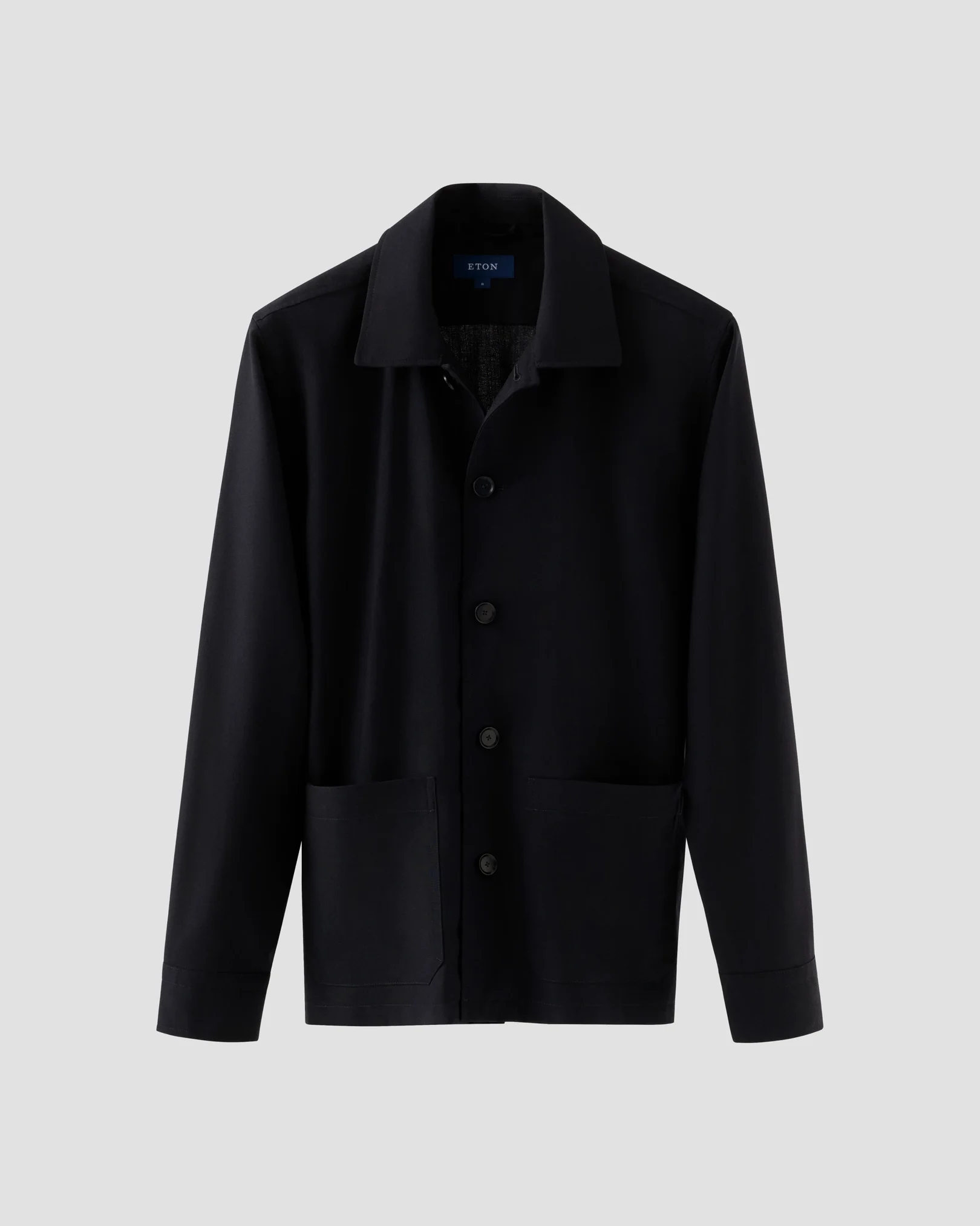 Eton - navy blue wool overshirt