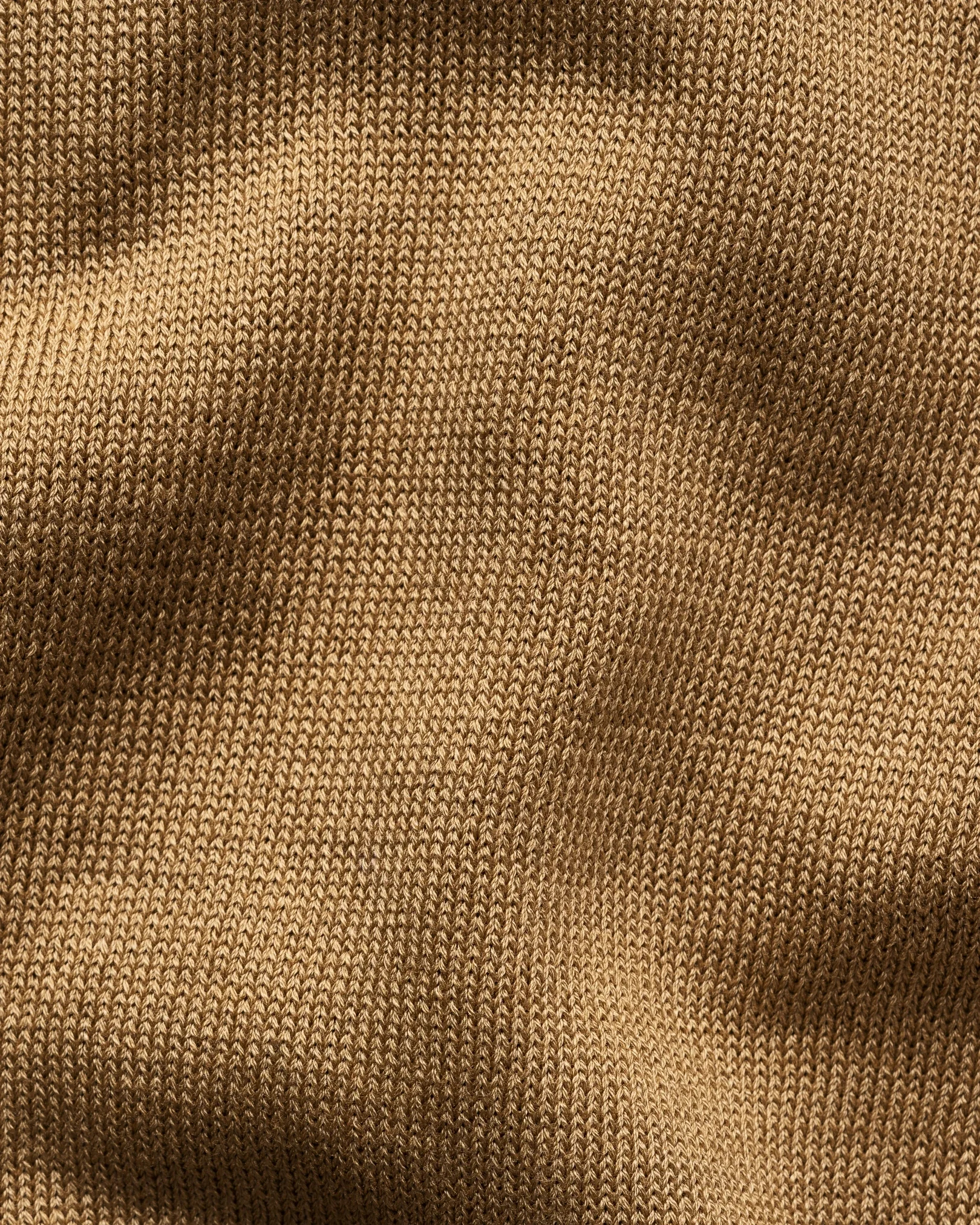 Eton - beige chevron structure knit polo shirt