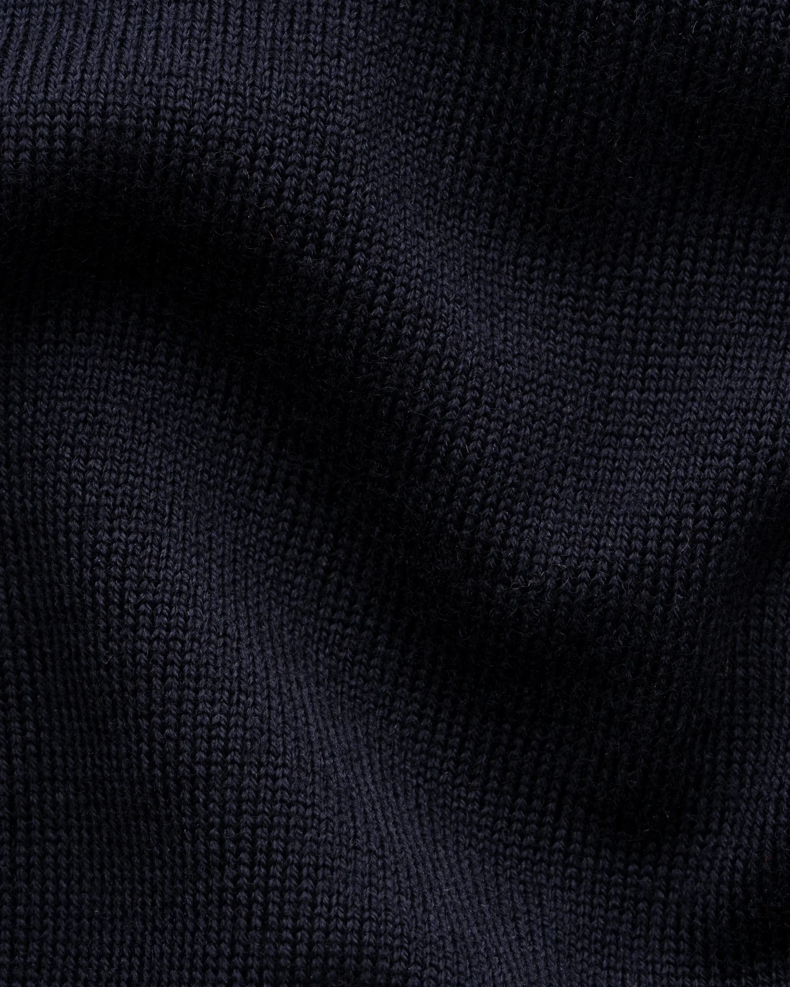 Eton - navy blue merino quarter zip knit sweater