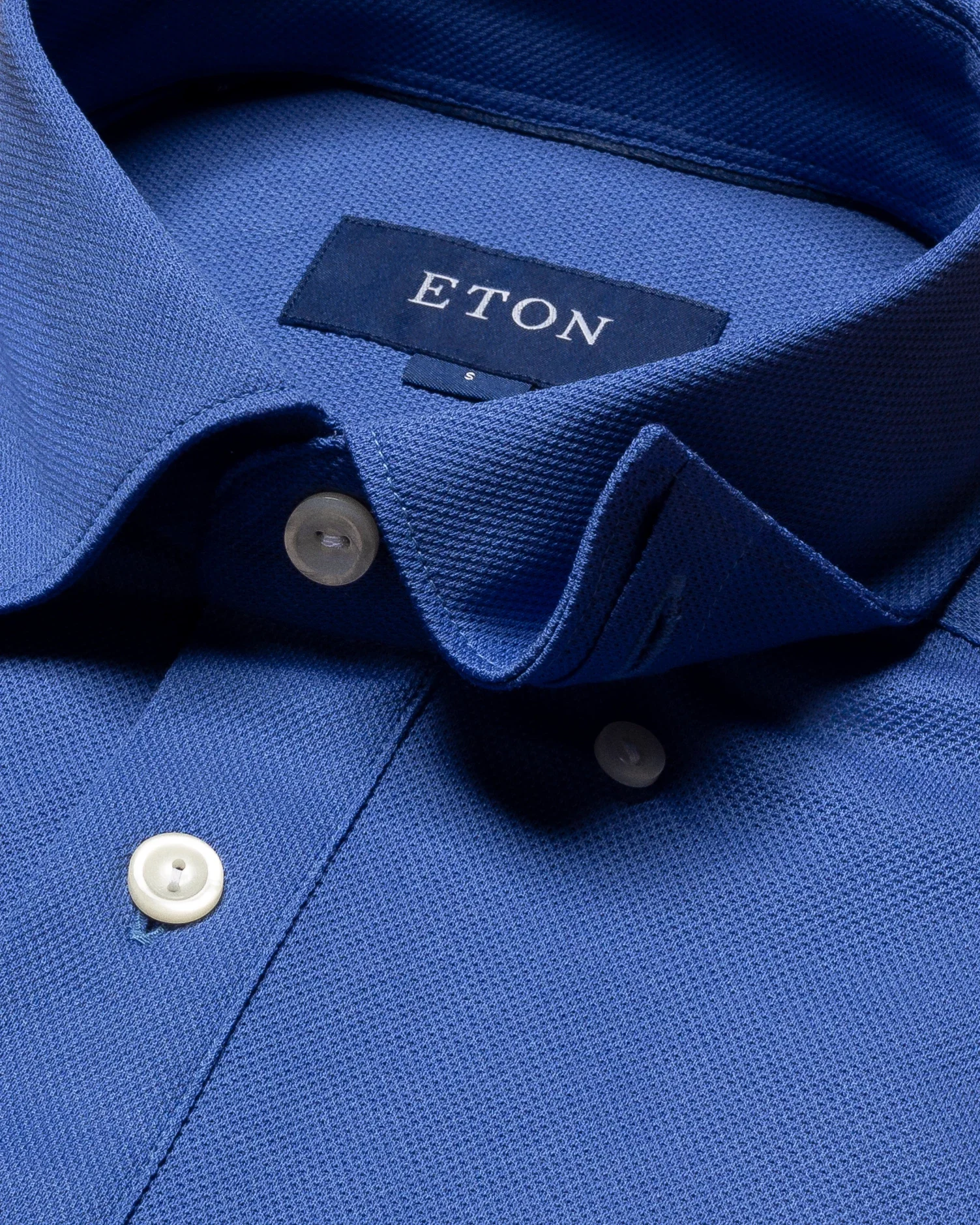Eton - cornflower polo shirt long sleeved