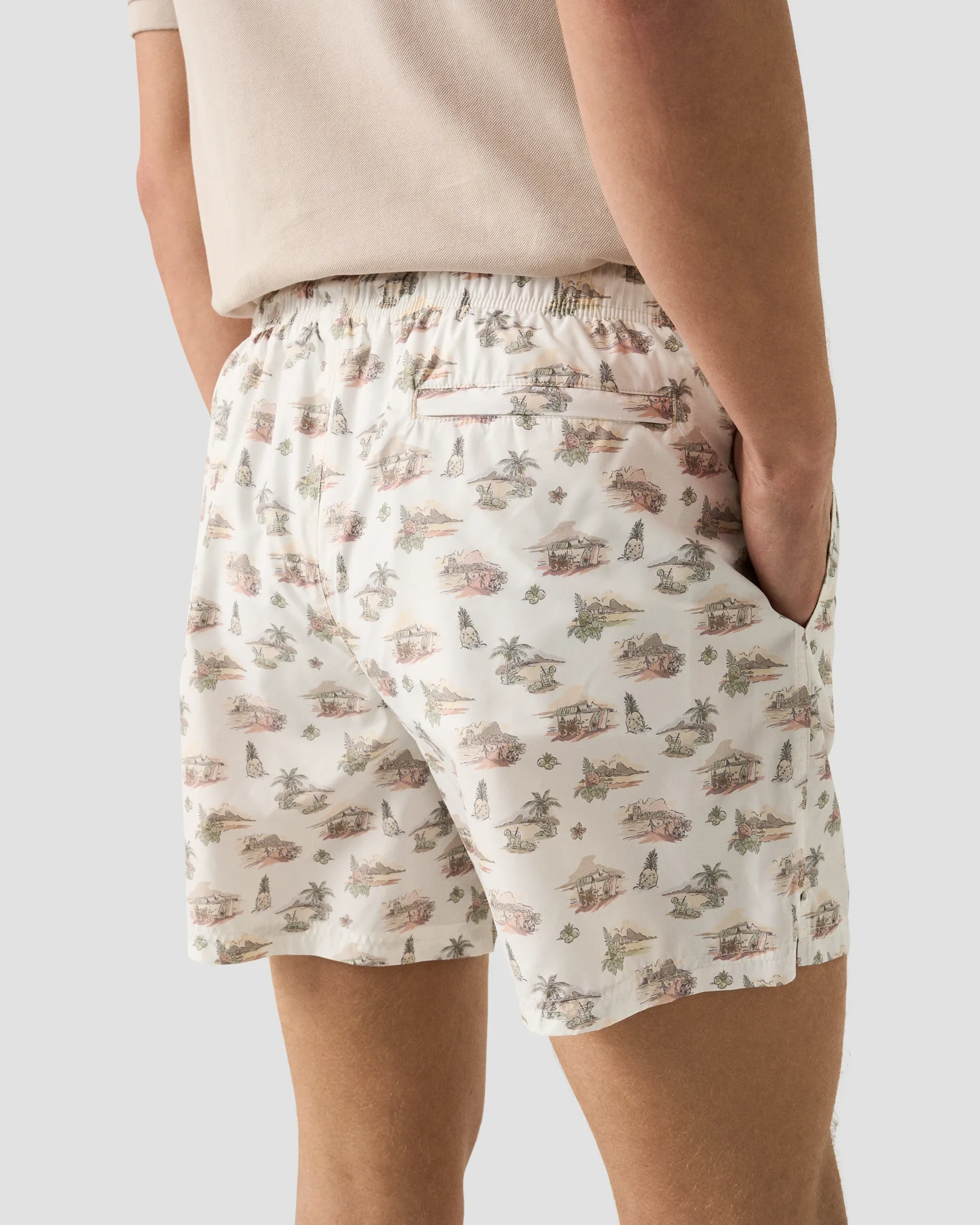 Eton - palm swim shorts