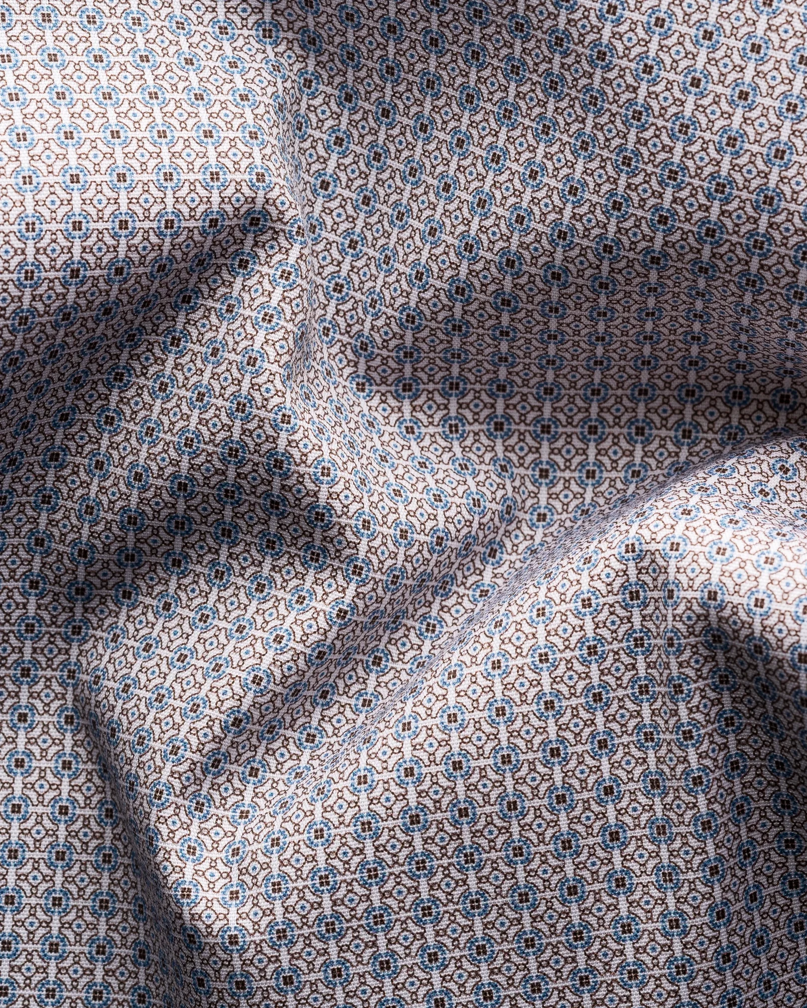Eton - micro medallion print poplin shirt