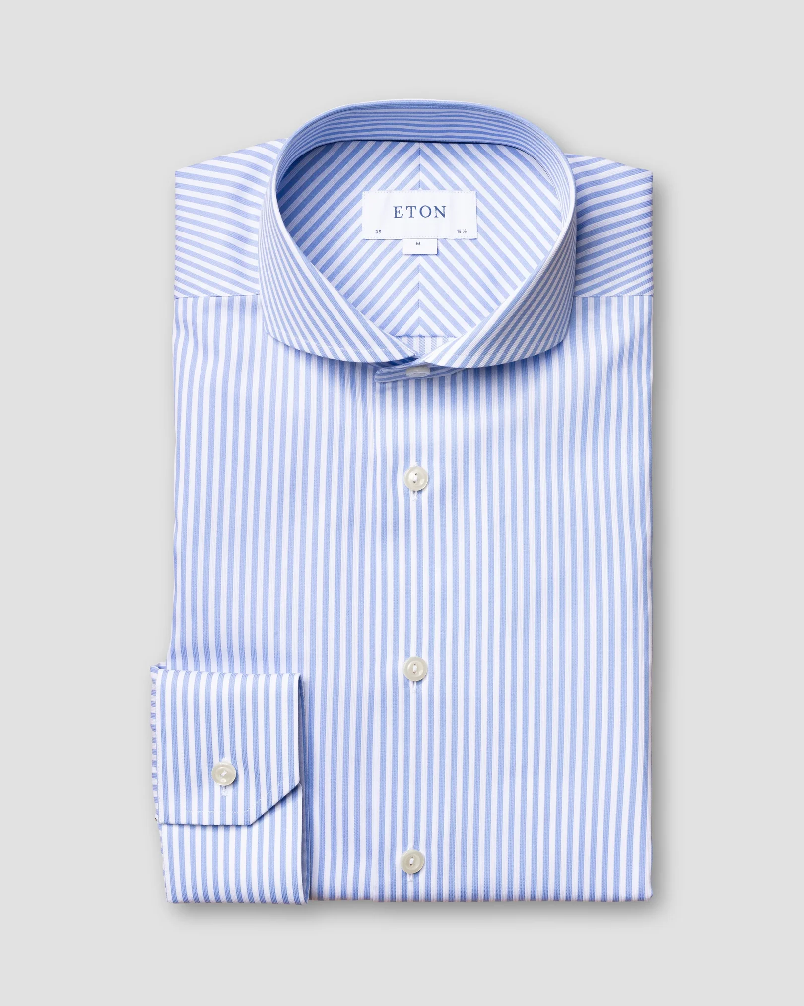 Eton - light blue superfine satin shirt