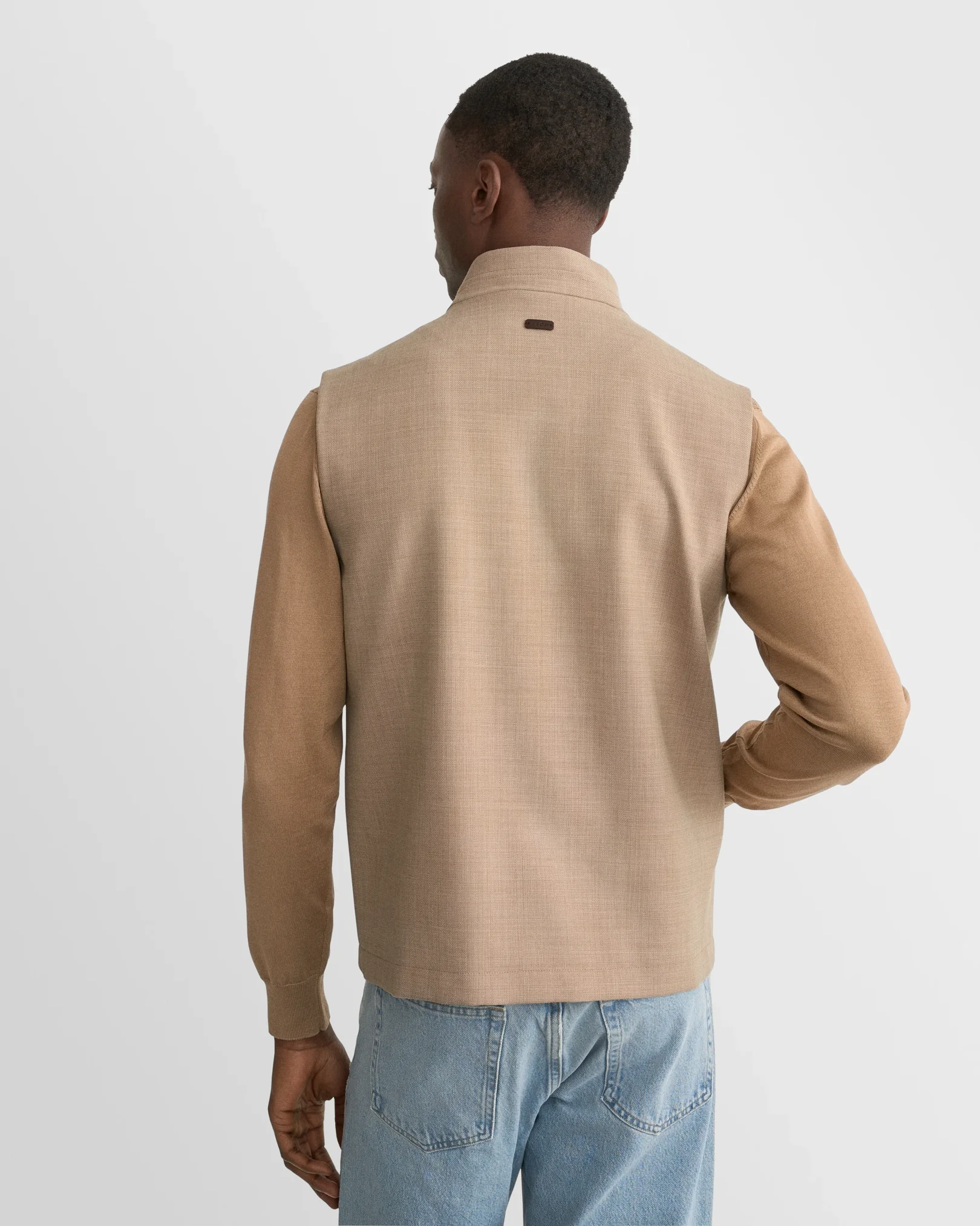 Eton - beige lana tech structure vest