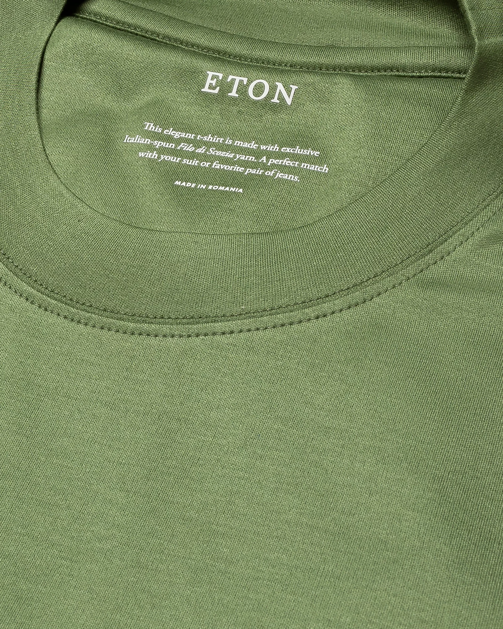 Eton - mid green jersey t shirt short sleeve boxfit t shirt